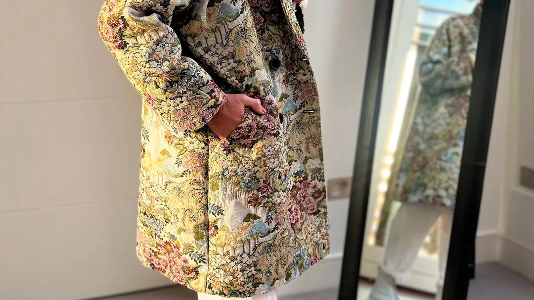 tapestry embroidered glamorous coat