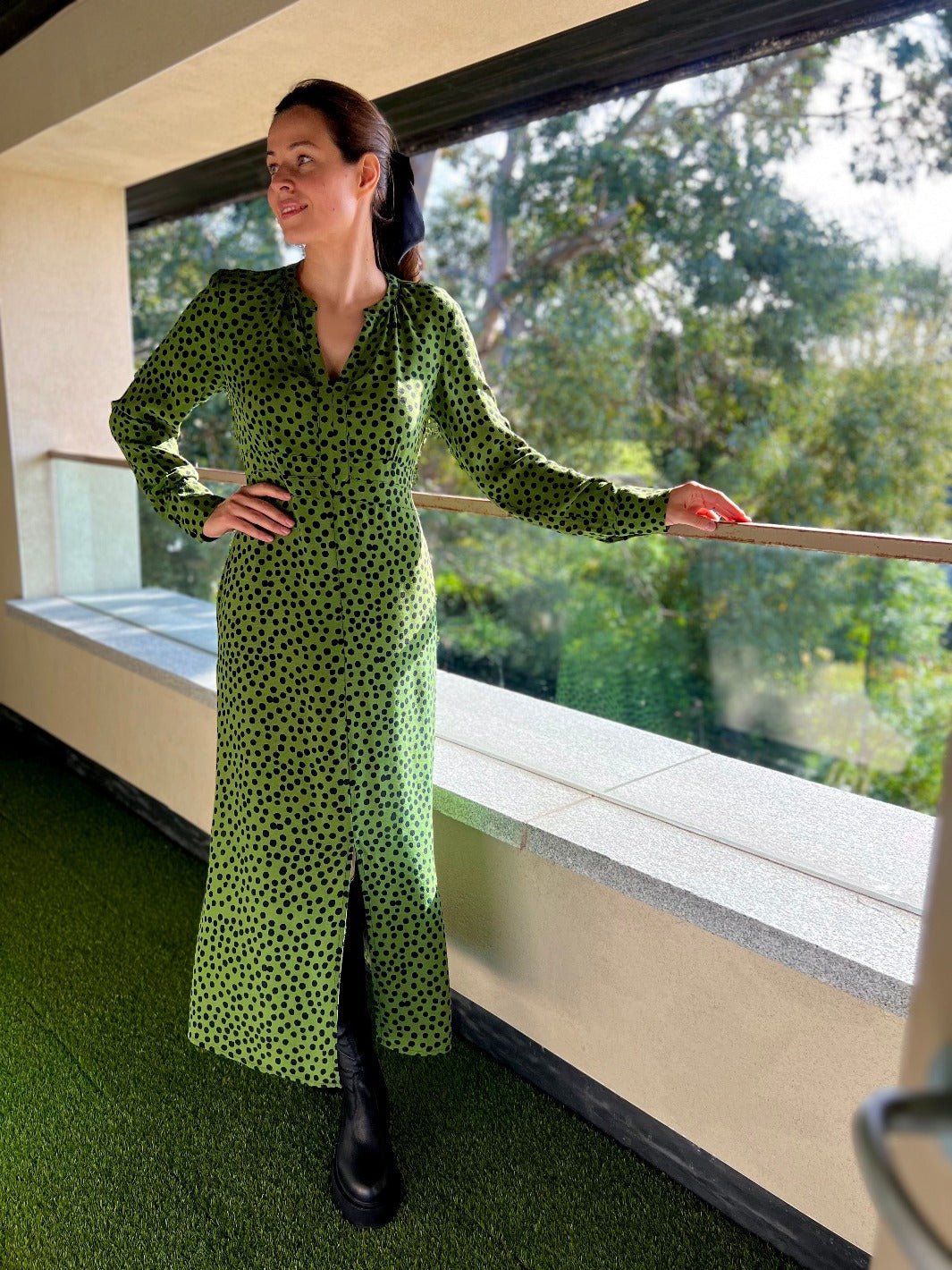 Ange Dress Ange Marnie Midi Dress in Kensington Green
