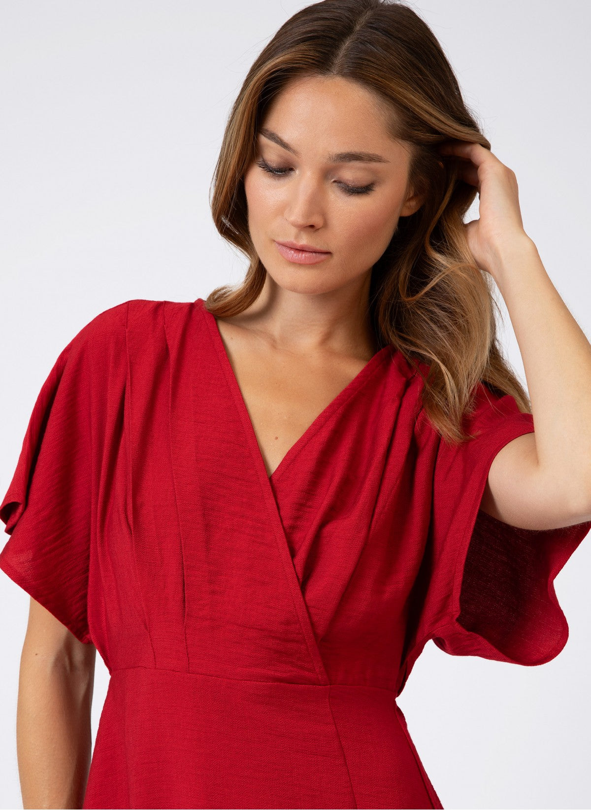 Ange Dress Ange Melissa Wrap Dress in Crimson Red