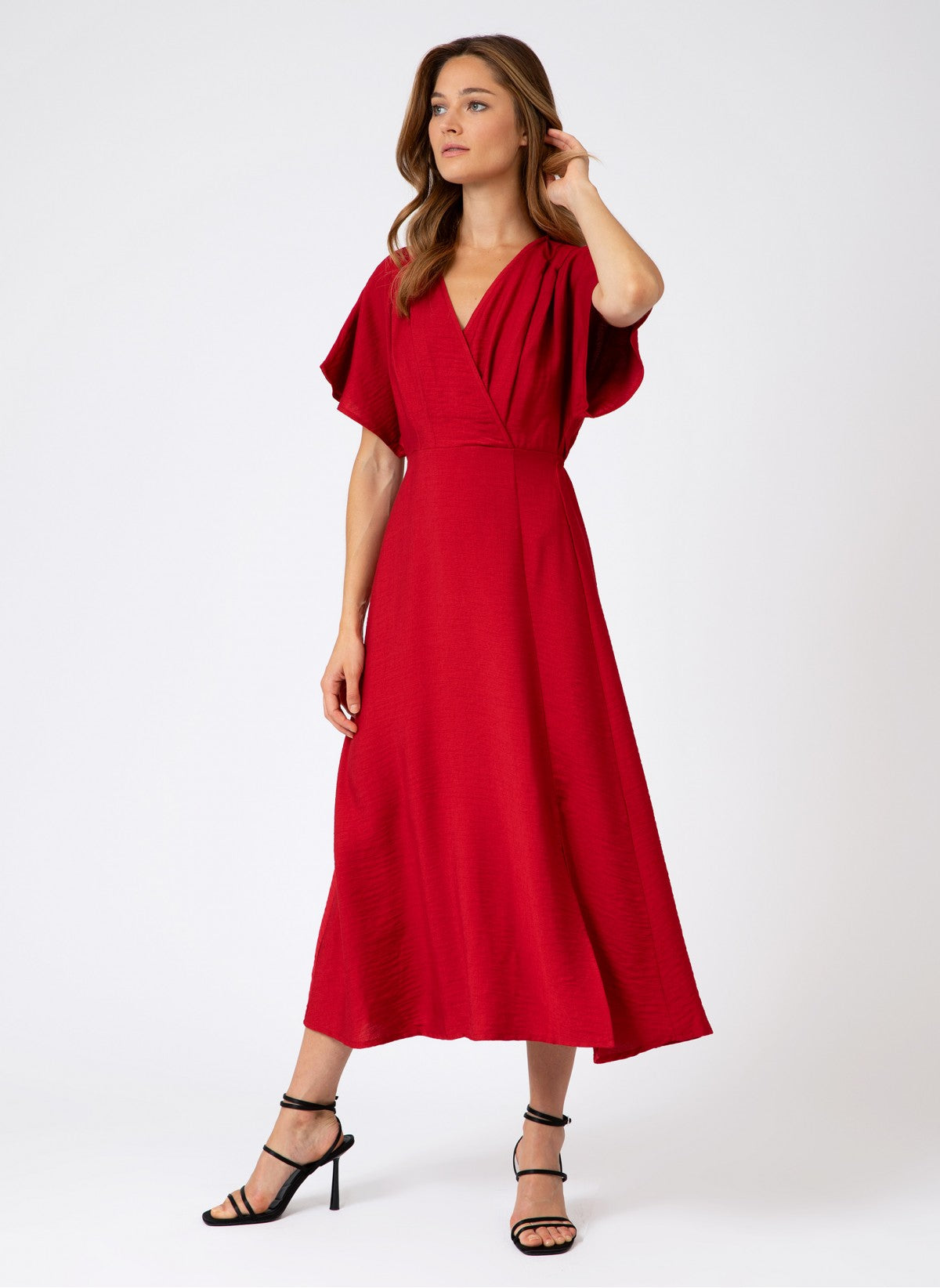 Ange Dress Ange Melissa Wrap Dress in Crimson Red
