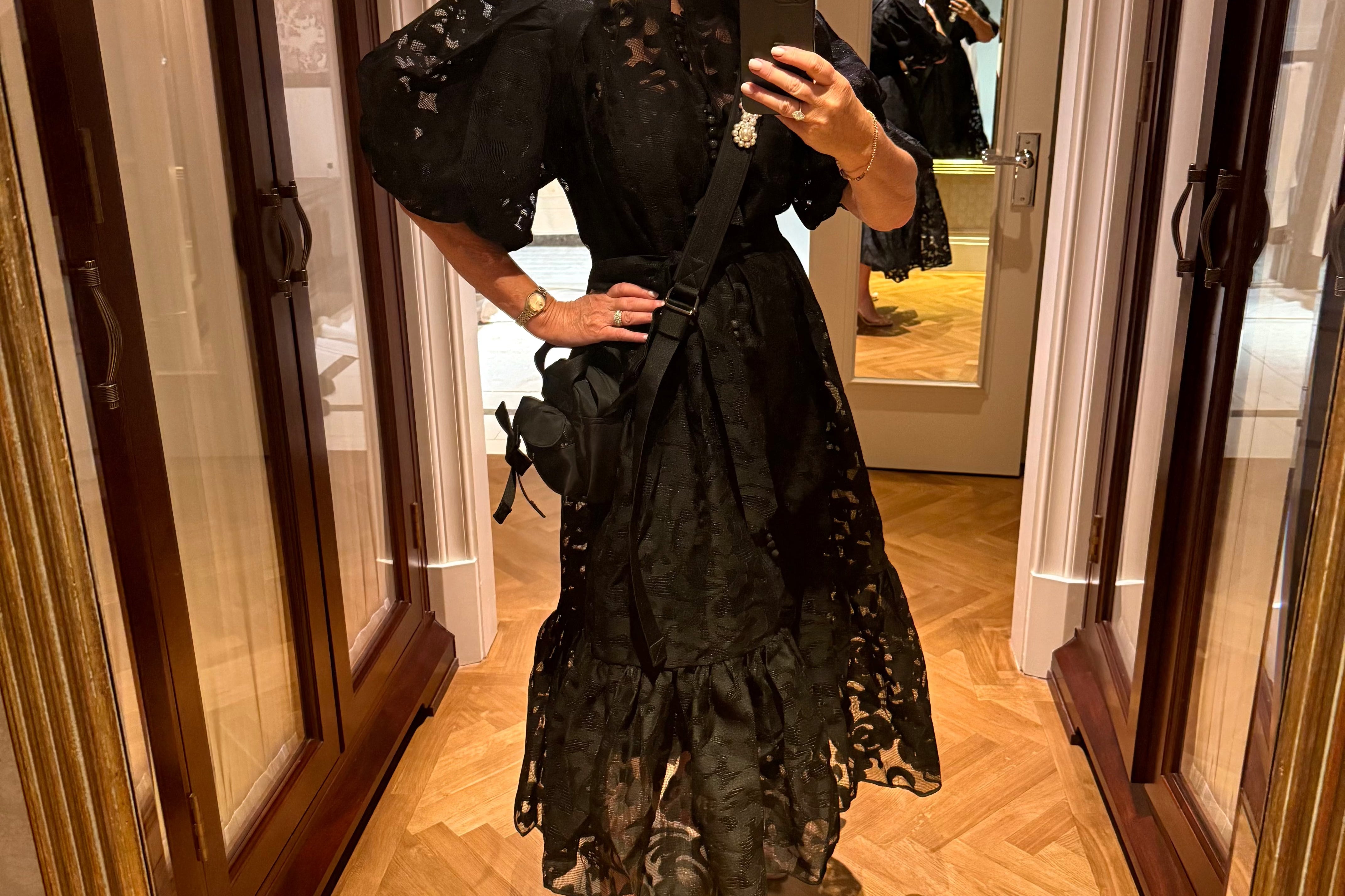 Diffusion By Kate Dress One Size Black Rose Dress