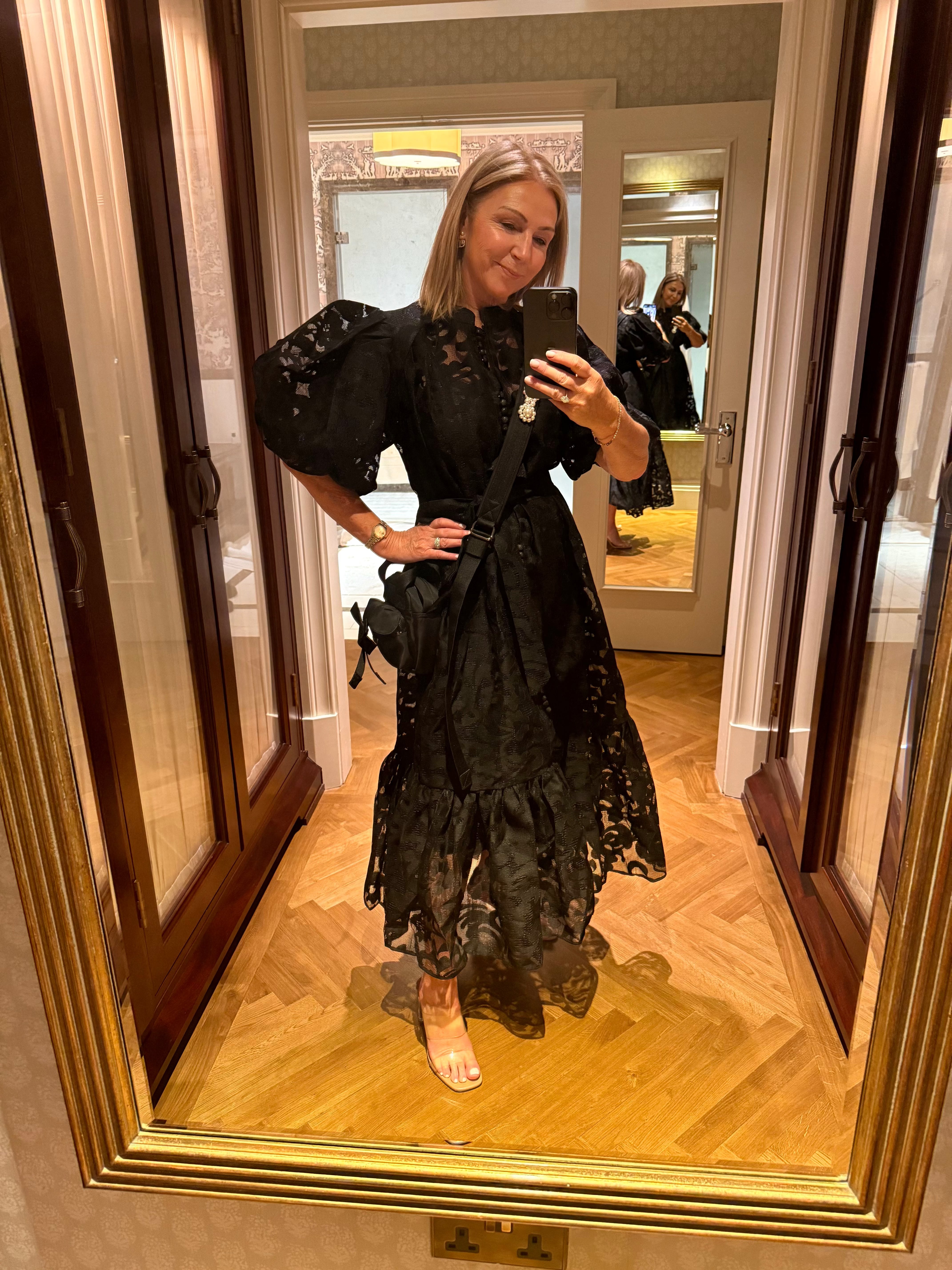 Diffusion By Kate Dress One Size Black Rose Dress