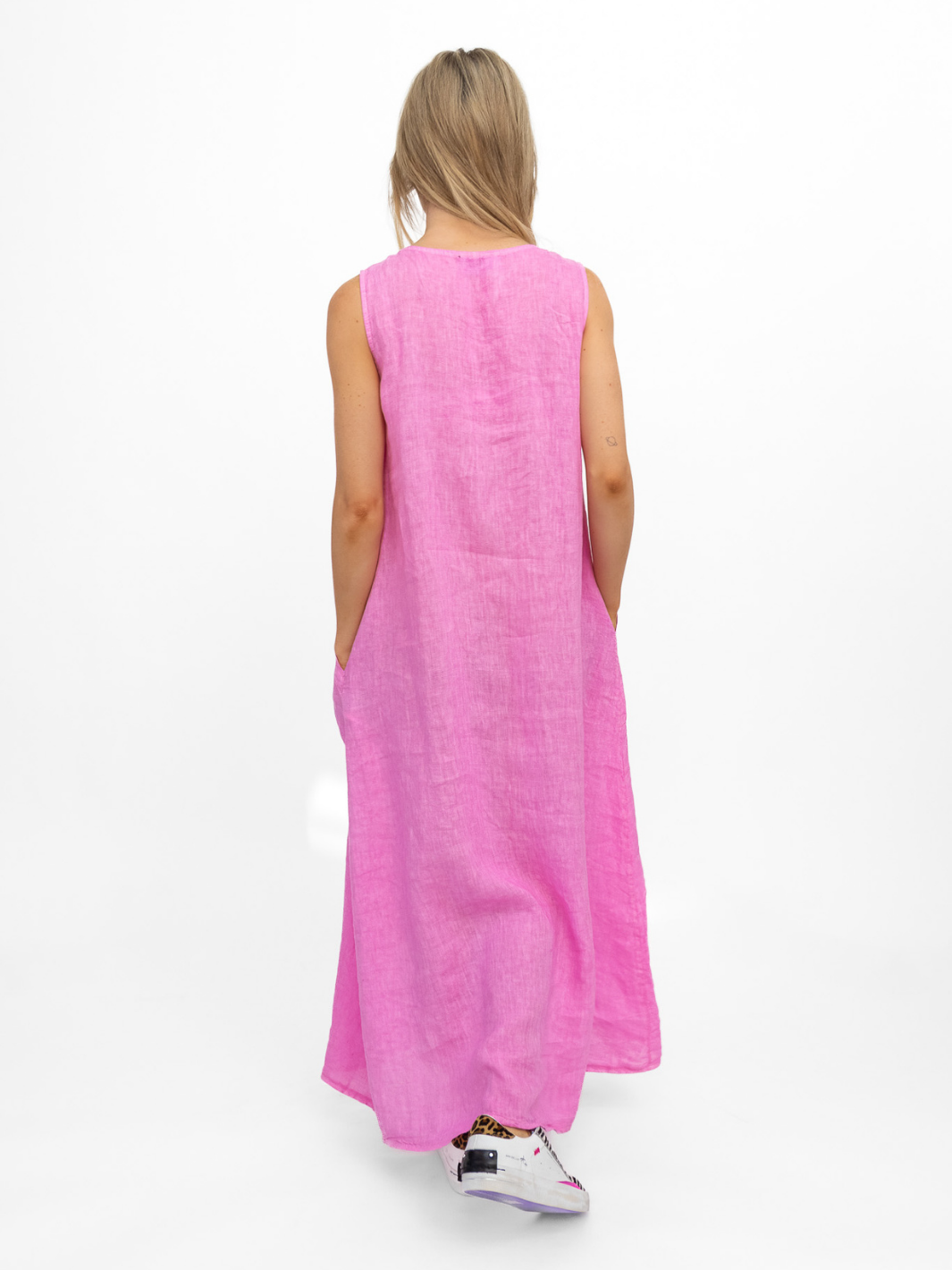 Diffusion By Kate Dress One Size Milly Linen Dress In Pink