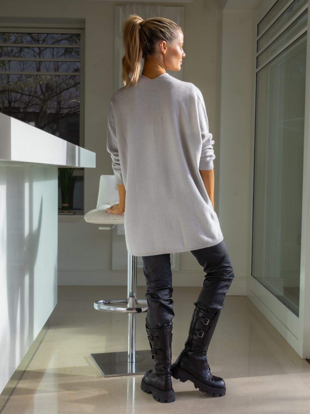 Diffusion By Kate Footwear Biker Boot Oporto In Black