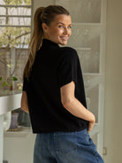 Diffusion by Kate Sweater One Size Grace Crew Neck Sweater in Black