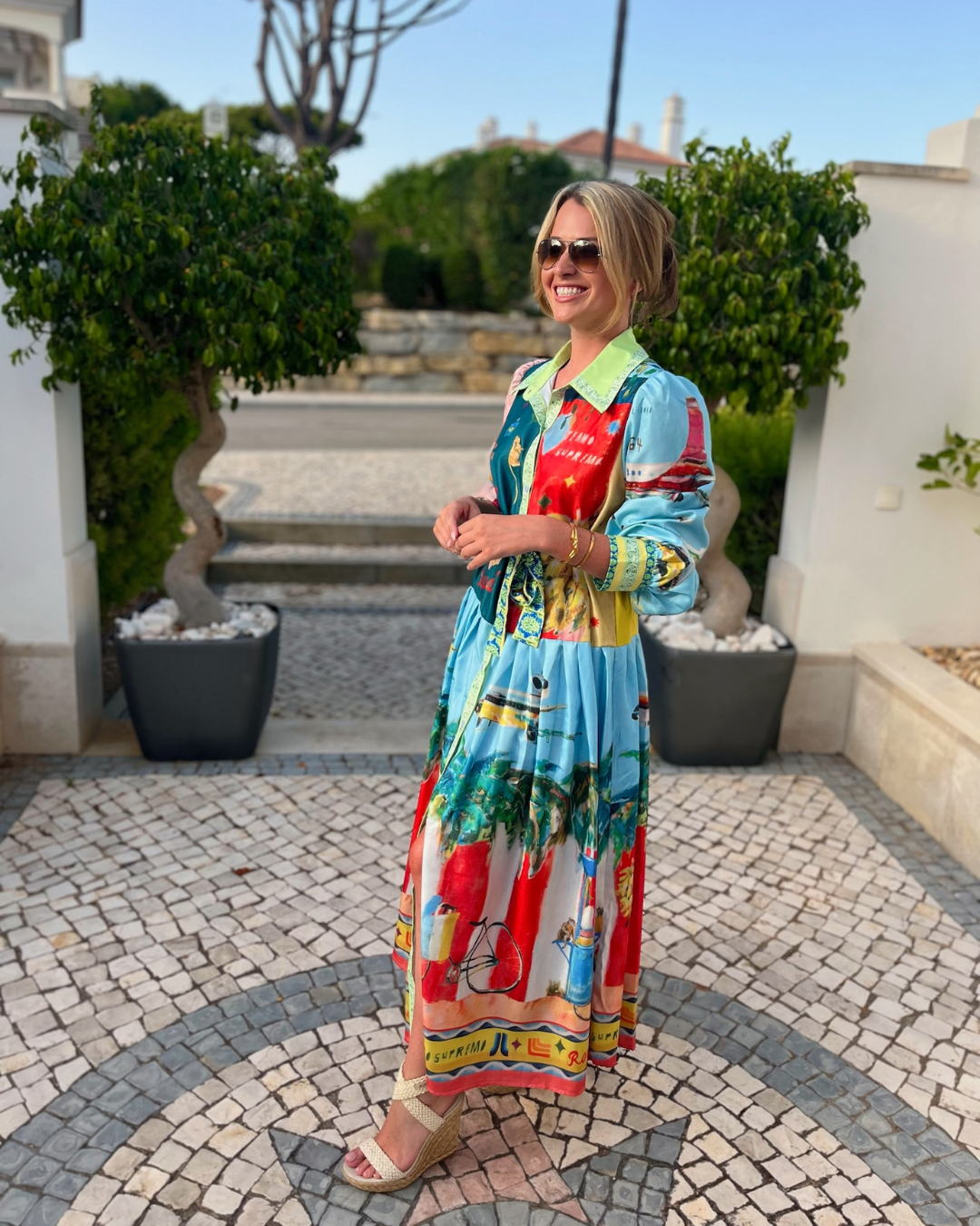 Diffusion.ie Dresses Green Carnival Dress in Bold Brights