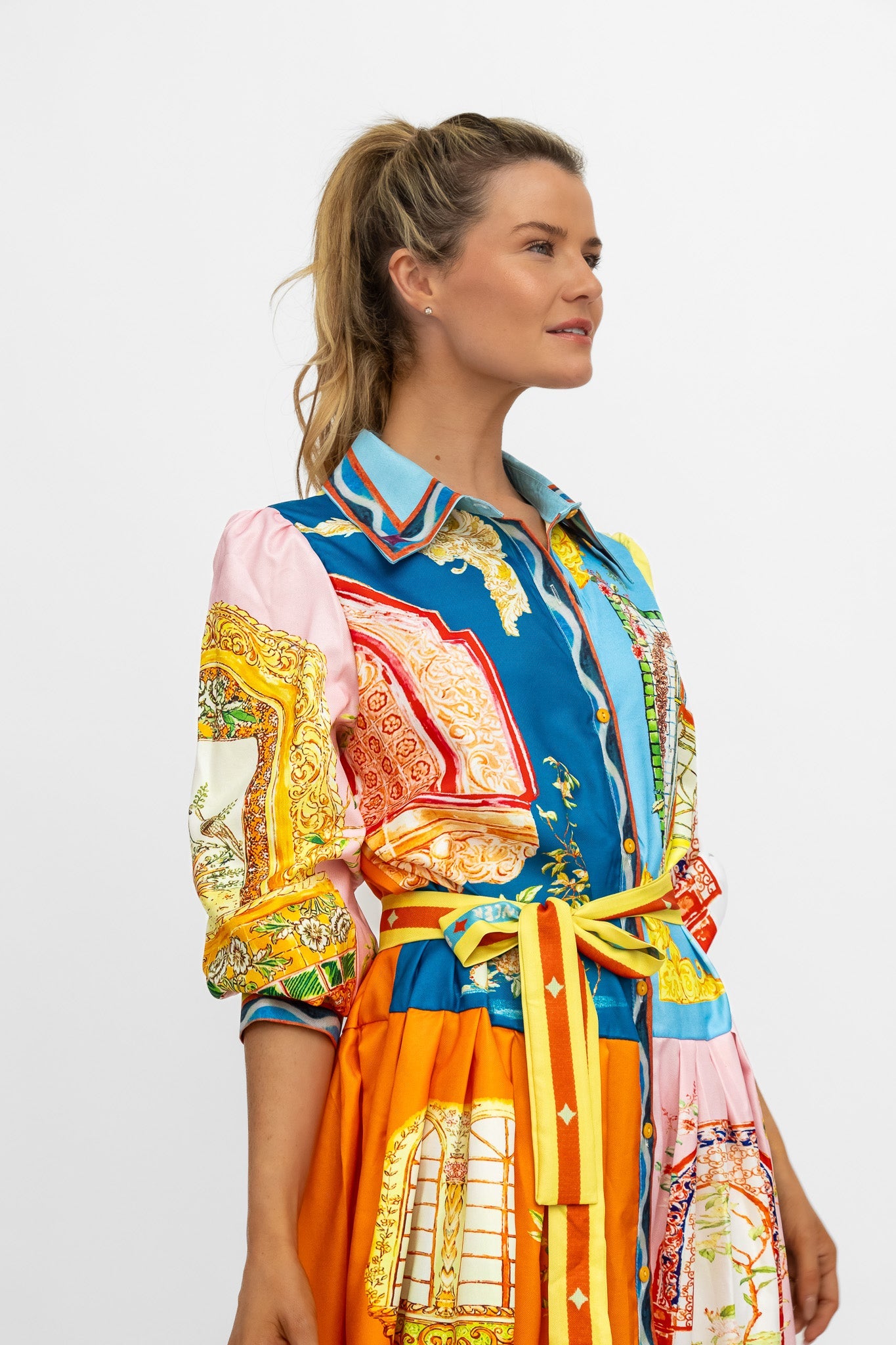 Diffusion.ie Dresses Blue Carnival Dress in Soft Pastel