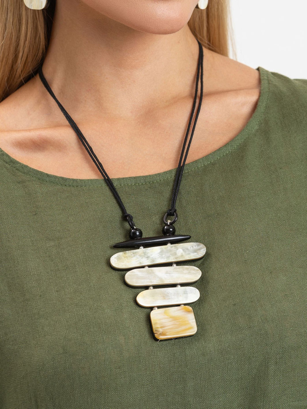 Diffusion.ie Jewellery One Size Buffalo Horn Pendant Necklace
