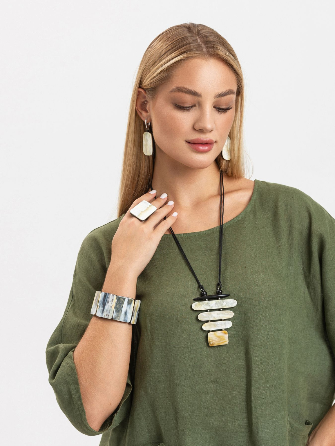 Diffusion.ie Jewellery One Size Buffalo Horn Pendant Necklace