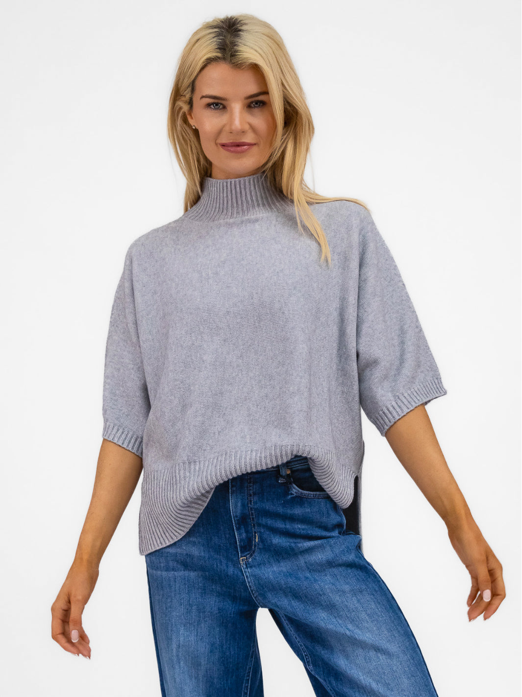 Diffusion.ie Knitwear One Size Josep Long Length Jumper In Soft Grey