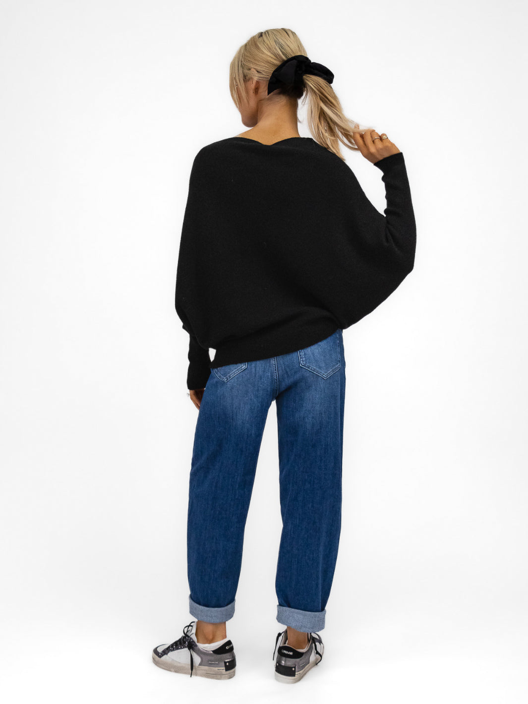 Diffusion.ie Knitwear One Size Lea Batwing Knit Jumper In Black