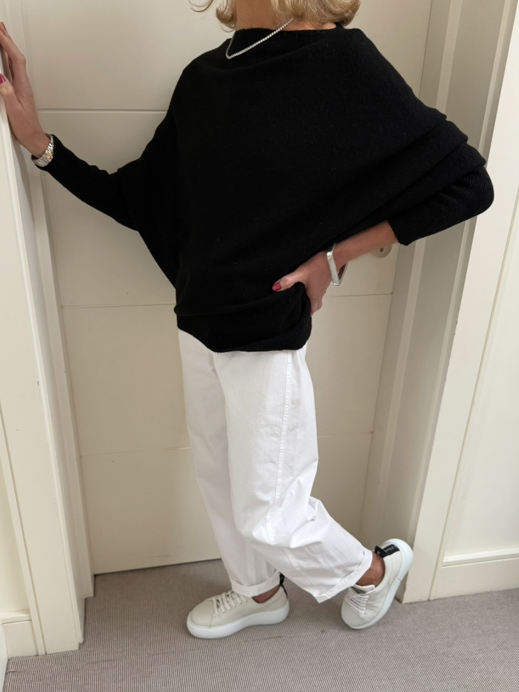 Diffusion.ie Knitwear One Size Lea Batwing Knit Jumper In Black