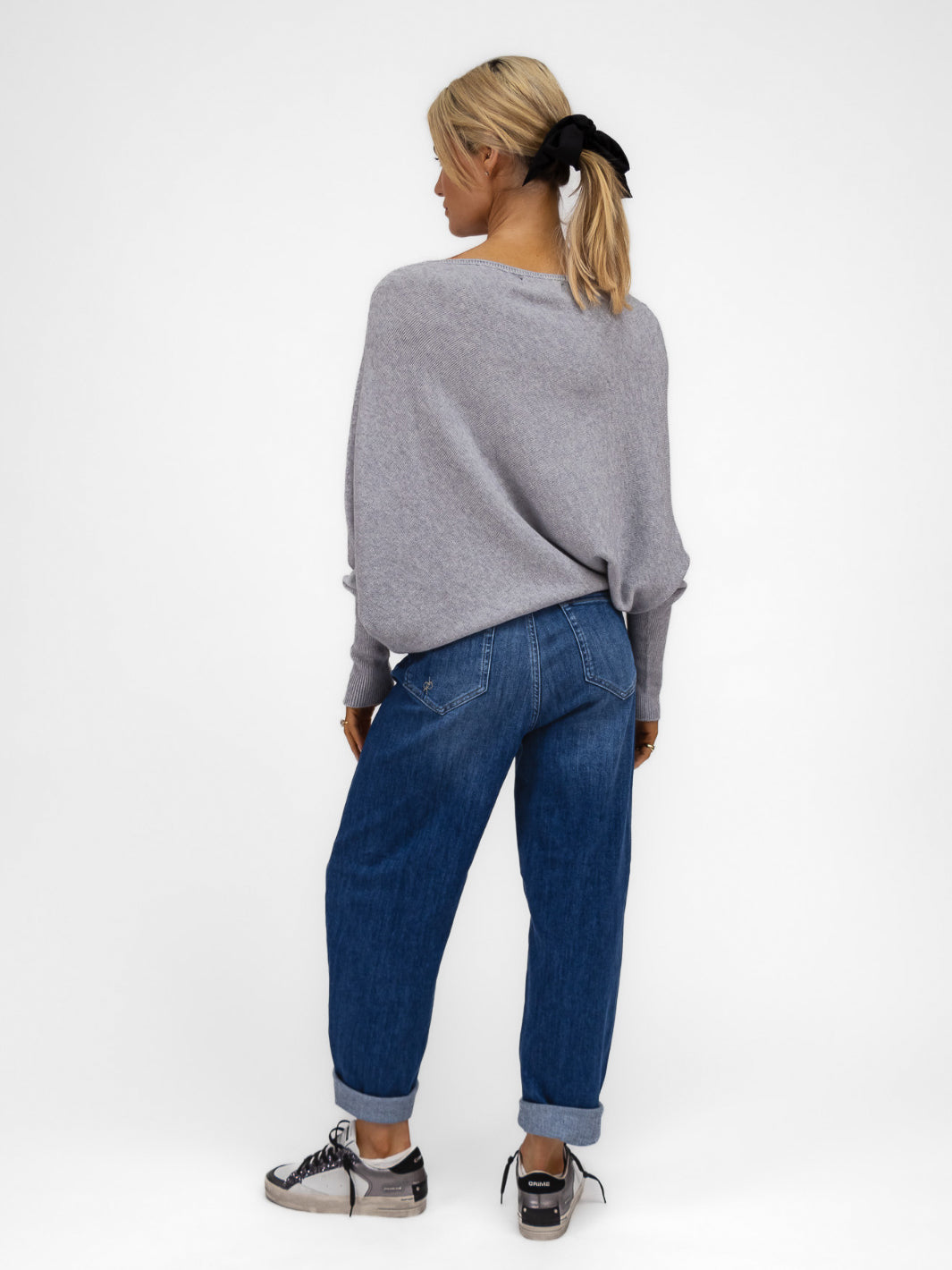 Diffusion.ie Knitwear One Size Lea Batwing Knit Jumper In Soft Grey