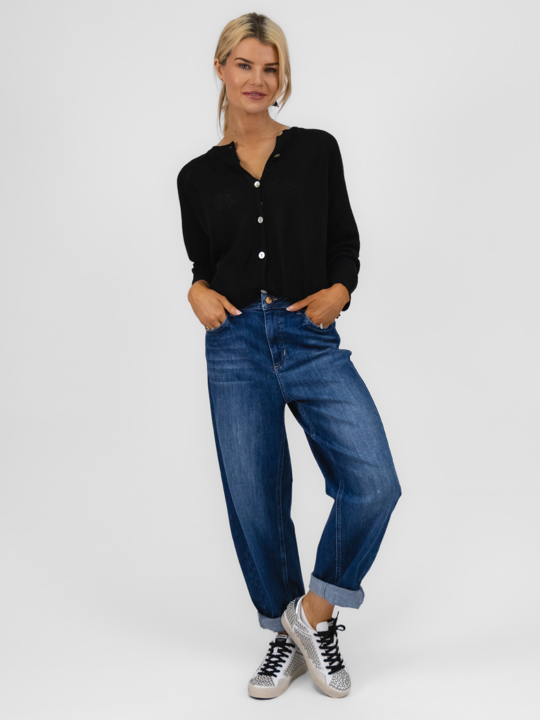 Diffusion.ie Knitwear One Size Sara Cardigan in Black