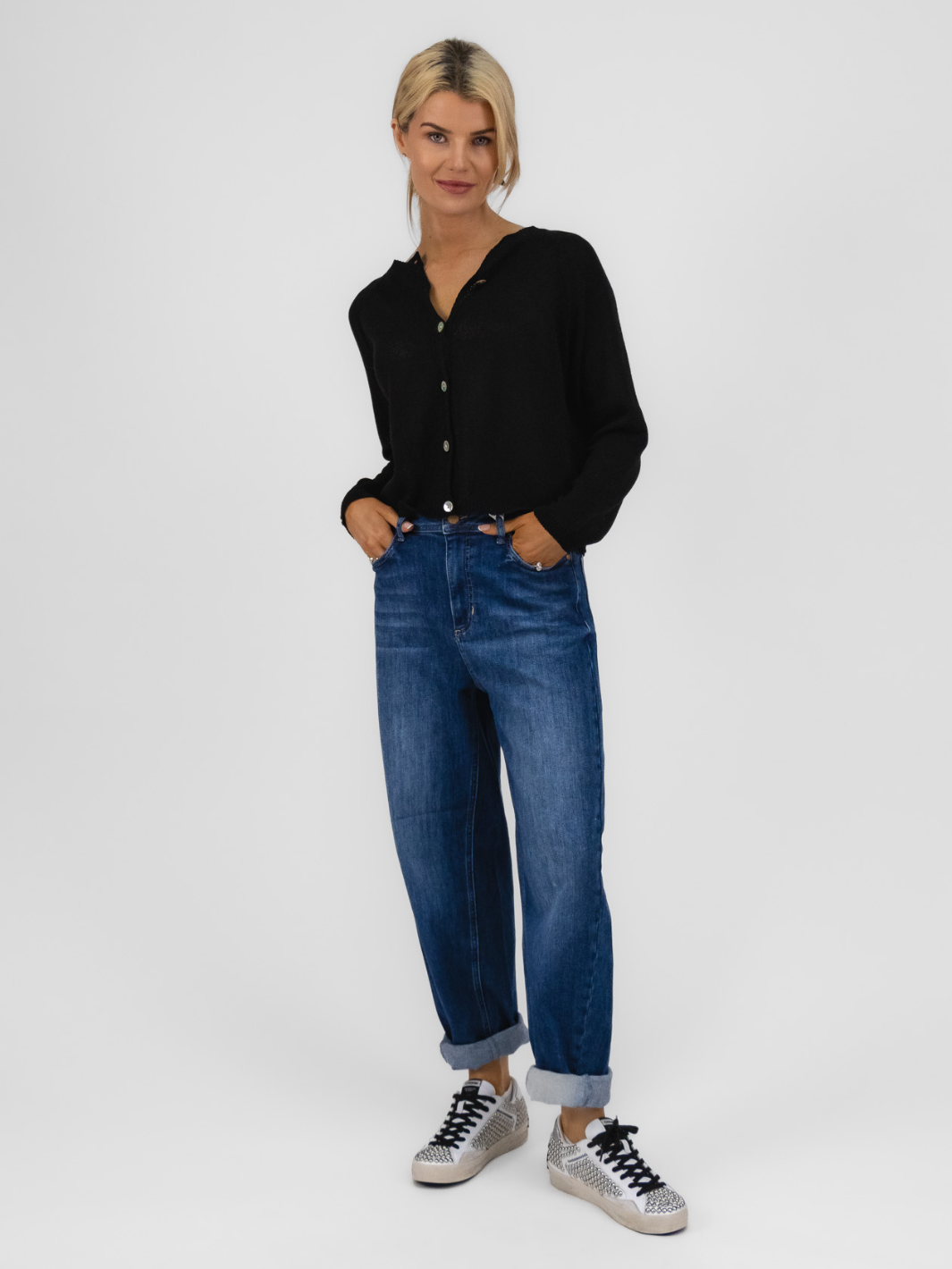 Diffusion.ie Knitwear One Size Sara Cardigan in Black