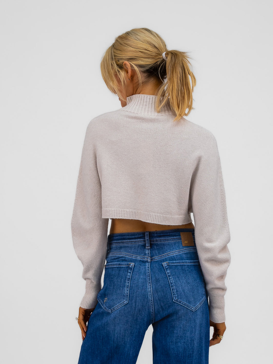 DIFFUSION.ie Knitwear One size Thea Cropped Knit Jumper In Sand