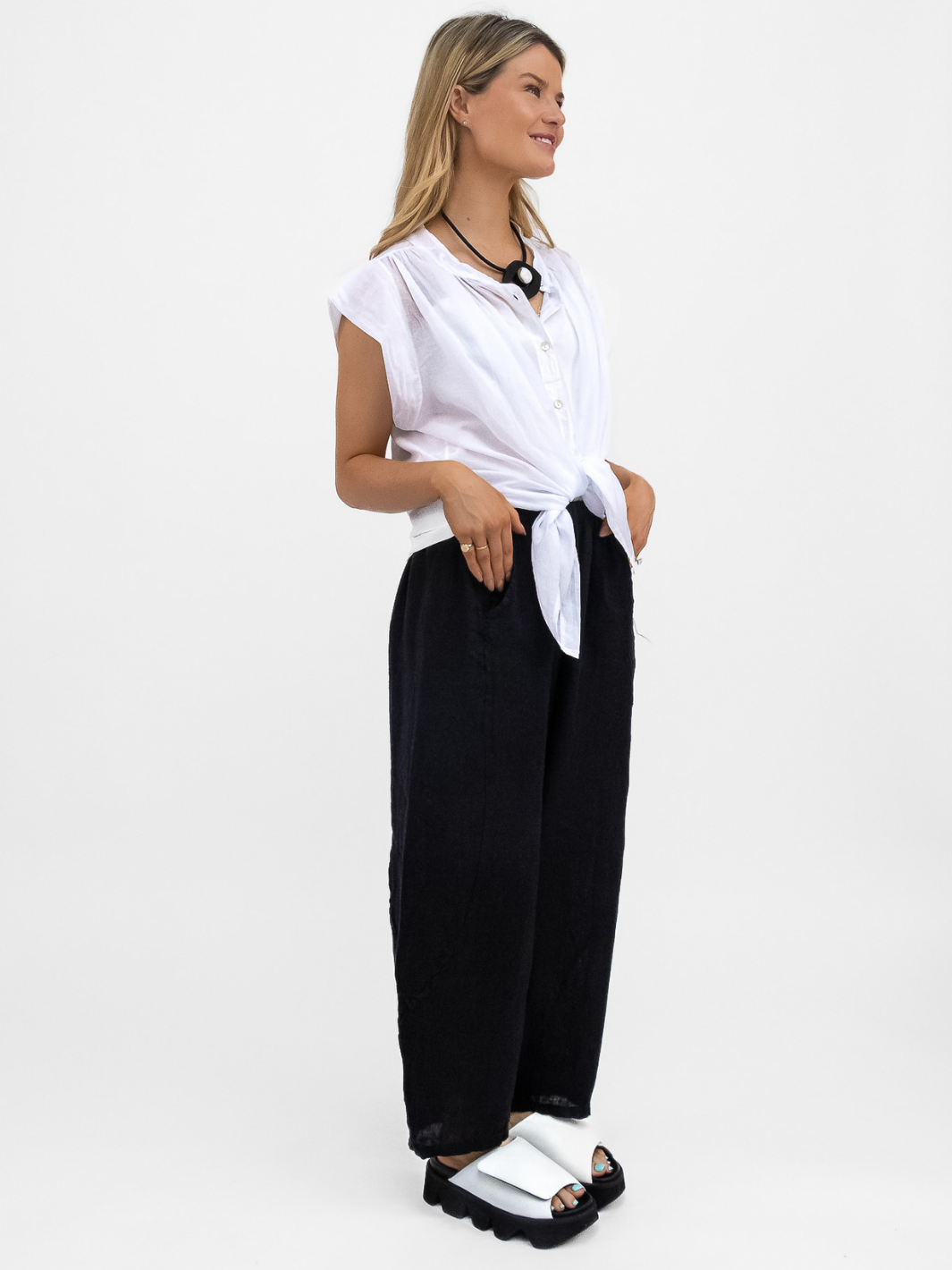 Diffusion.ie Shirts One Size Mia Cotton Shirt in White