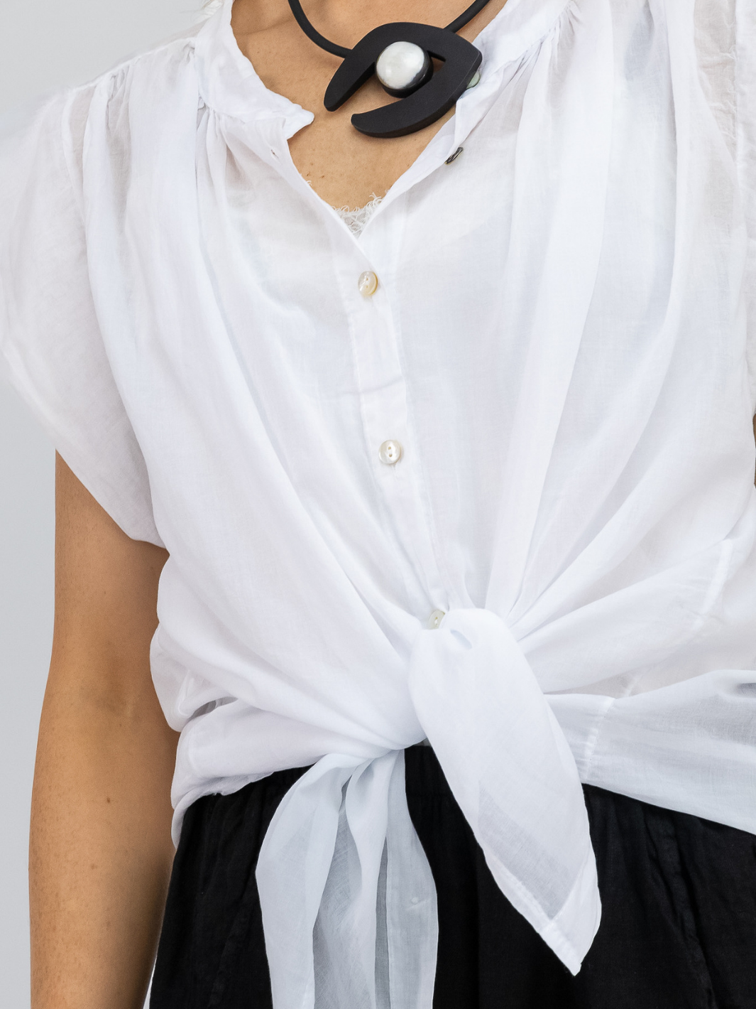 Diffusion.ie Shirts One Size Mia Cotton Shirt in White