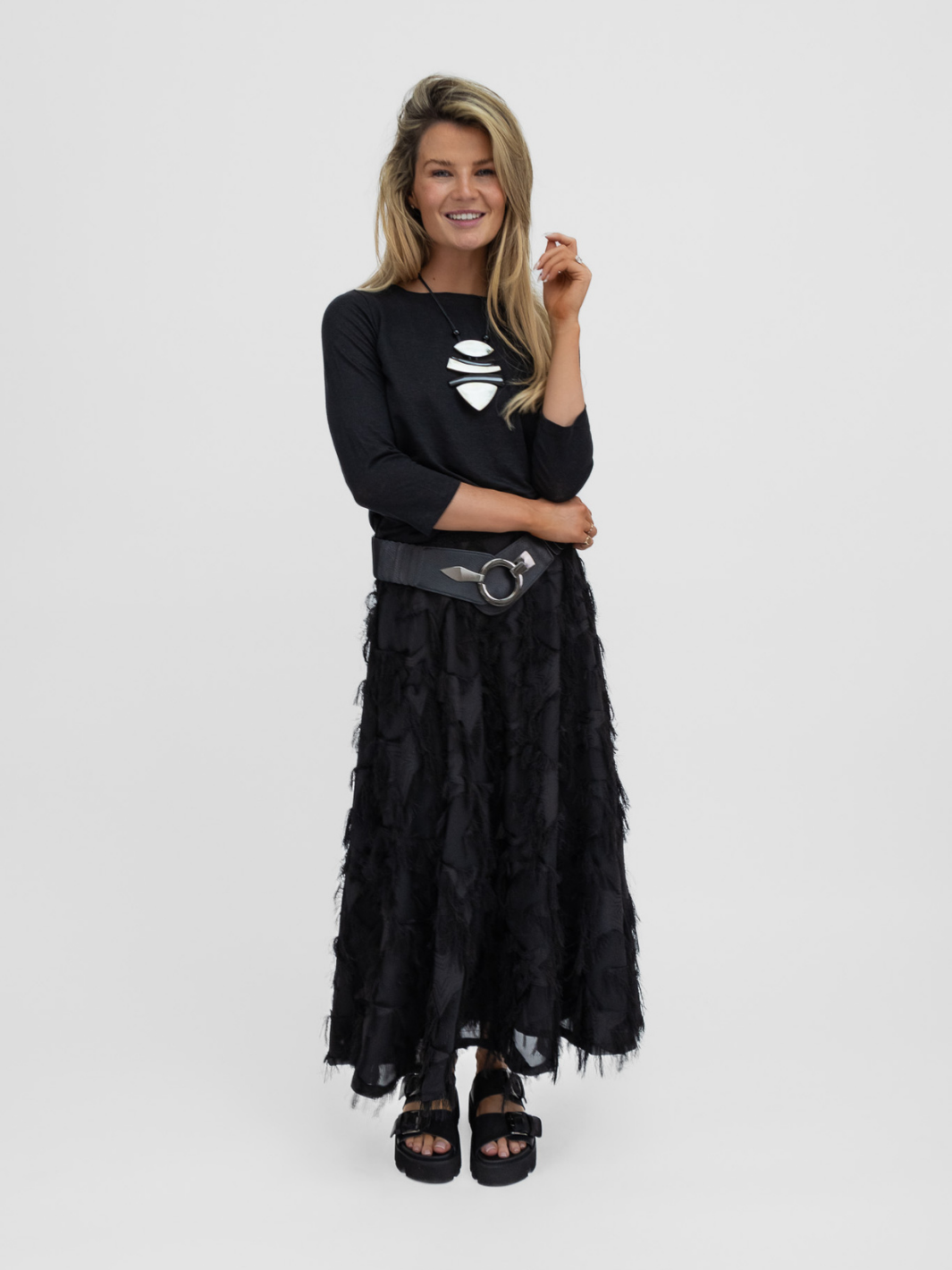 Diffusion.ie Skirt Theatre Feather Skirt in Black