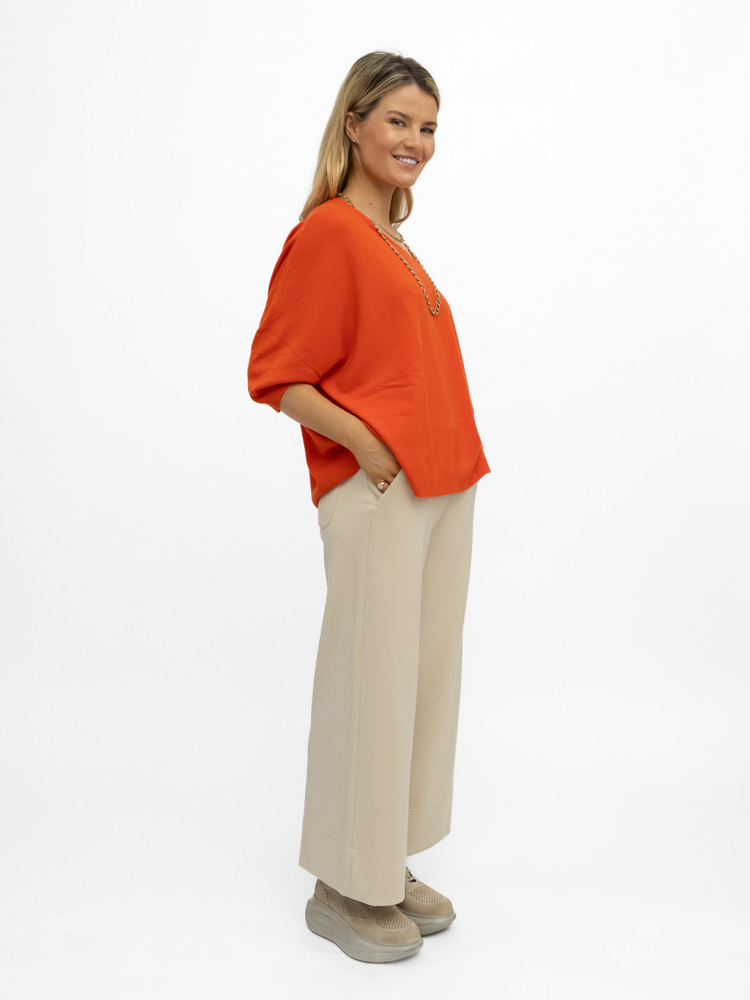 Diffusion.ie Sweater One Size Livia Sweater in Burnt Orange