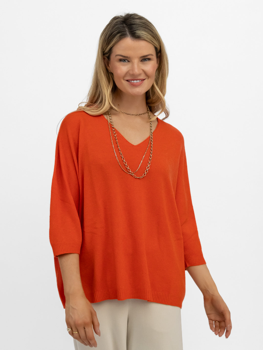 Diffusion.ie Sweater One Size Livia Sweater in Burnt Orange