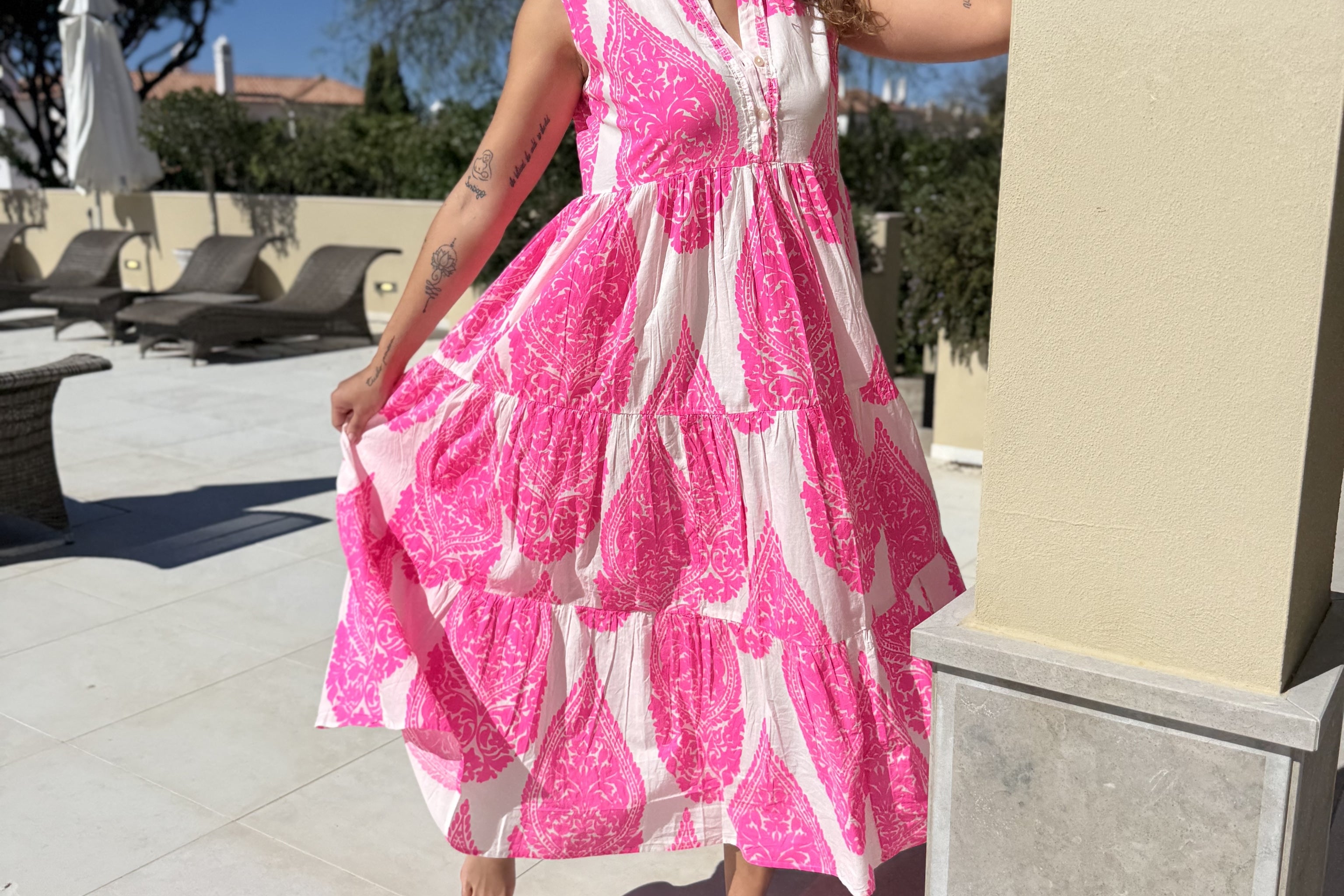 Dream Dress Geisha Dress In Emperor Neon Pink