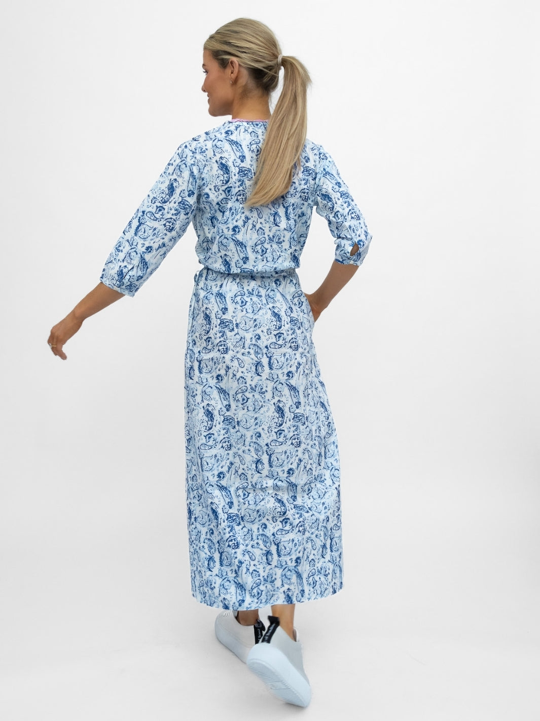 Dream Dresses Dress Doris Cover Up Dress In Cleo Blue Print