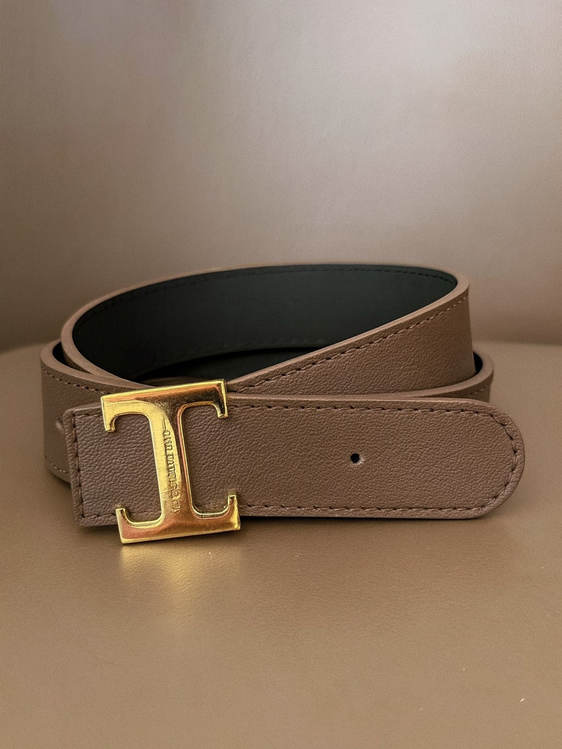 Italian Collection Belts One Size Italian Leather Belt in Chocolate Brown