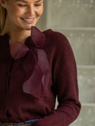 Italian Collection Cardigan One Size Beau Cardigan in Bordeaux