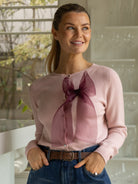Italian Collection Cardigan One Size Beau Cardigan in Rose