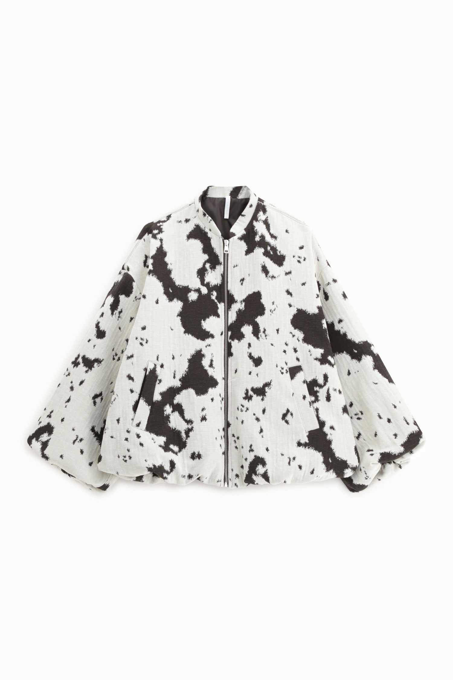 Italian Collection Jacket One Size Oversized Bomber in Cow Print