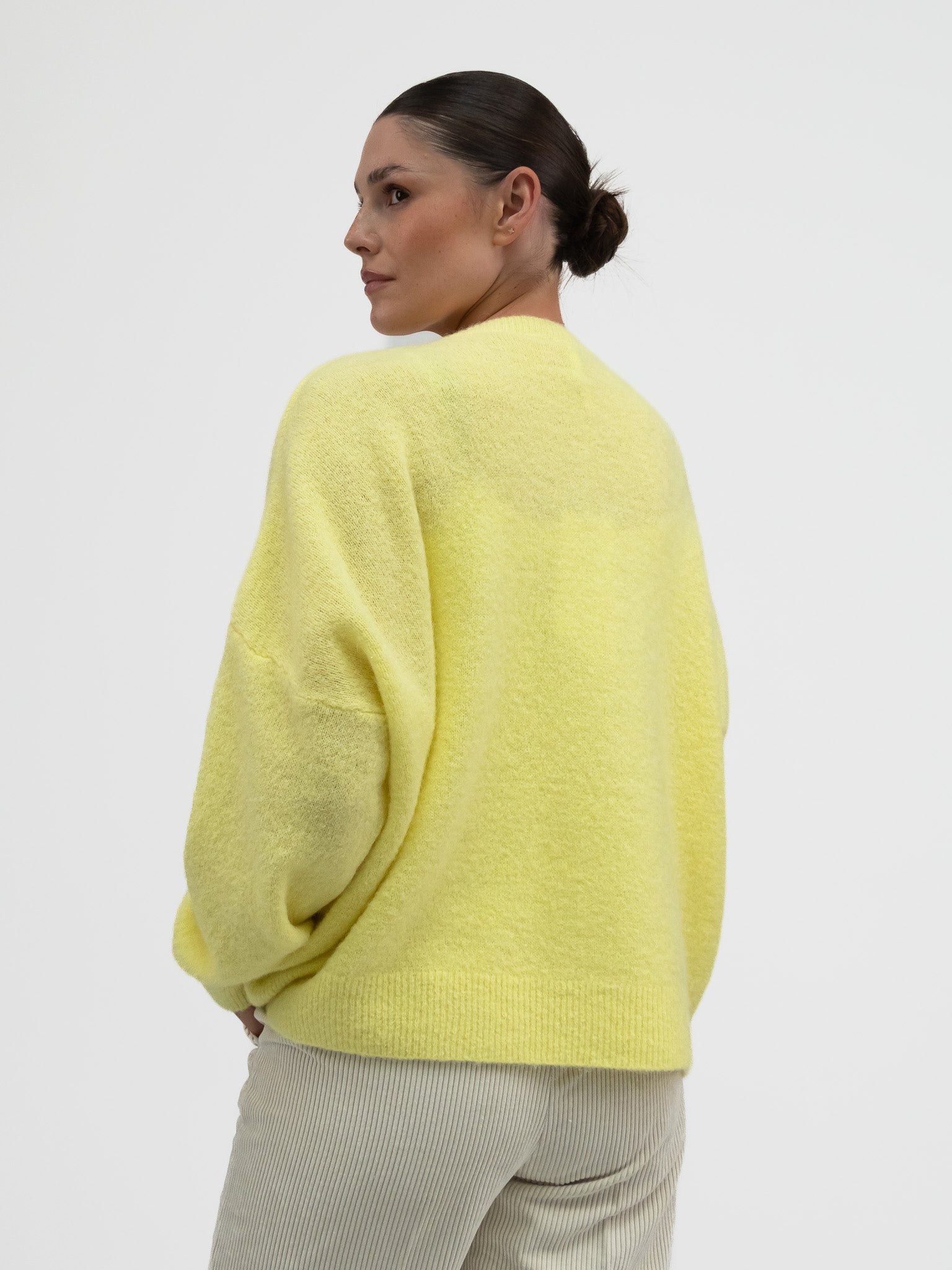 Italian Collection Sweater One Size Stella Sweater in Canary Yellow