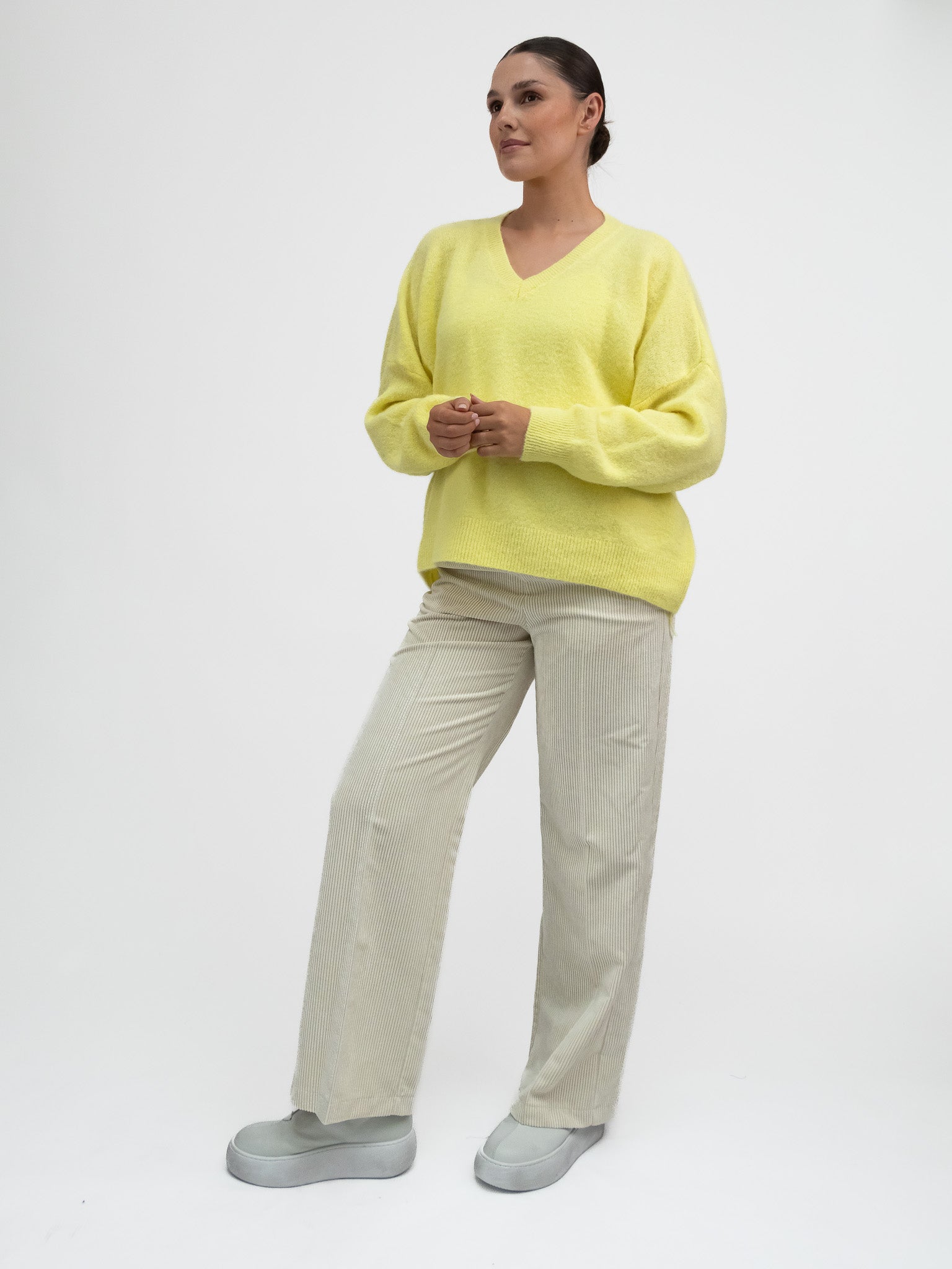 Italian Collection Sweater One Size Stella Sweater in Canary Yellow