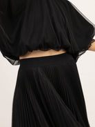 Italian Collection Top Tulle Top in Black