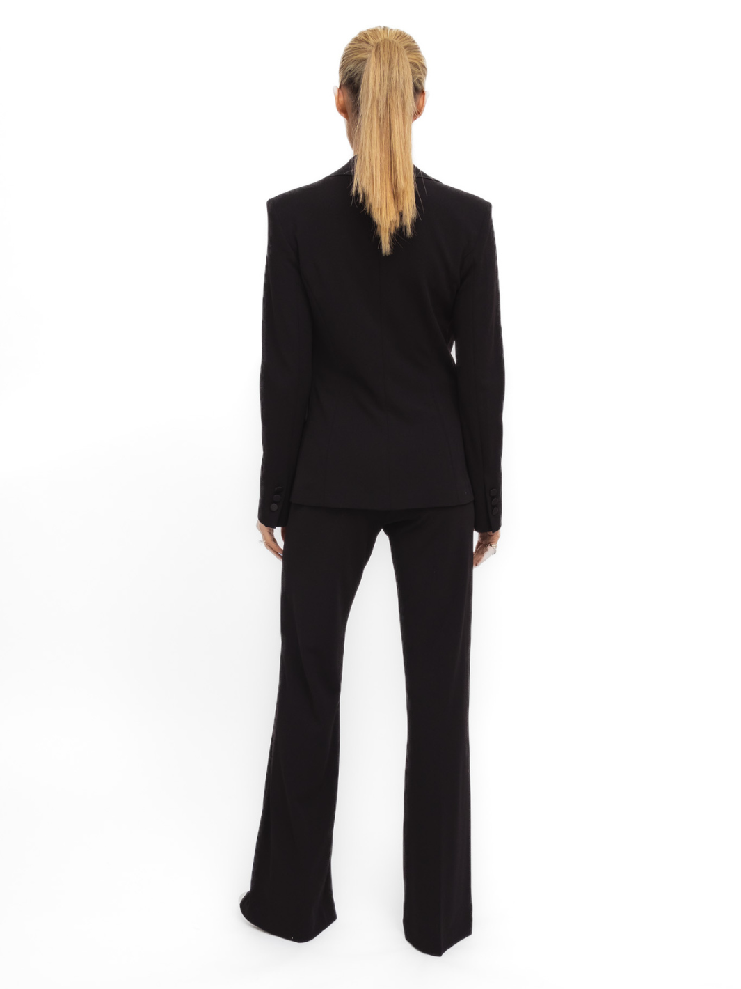Italian Collection Trousers Bootleg Evening Trousers In Black From The Italian Collection