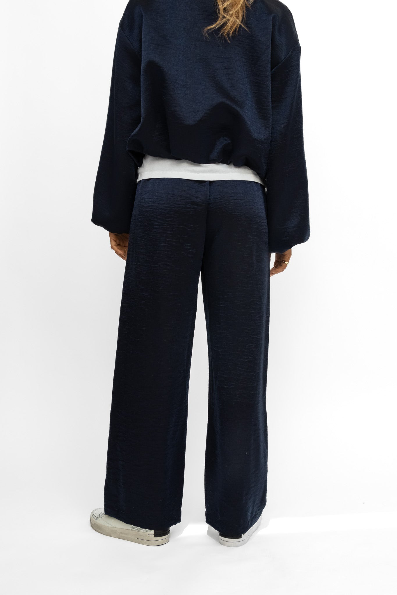 Italian Collection Trousers Cloud Relaxed Trousers in Midnight Blue