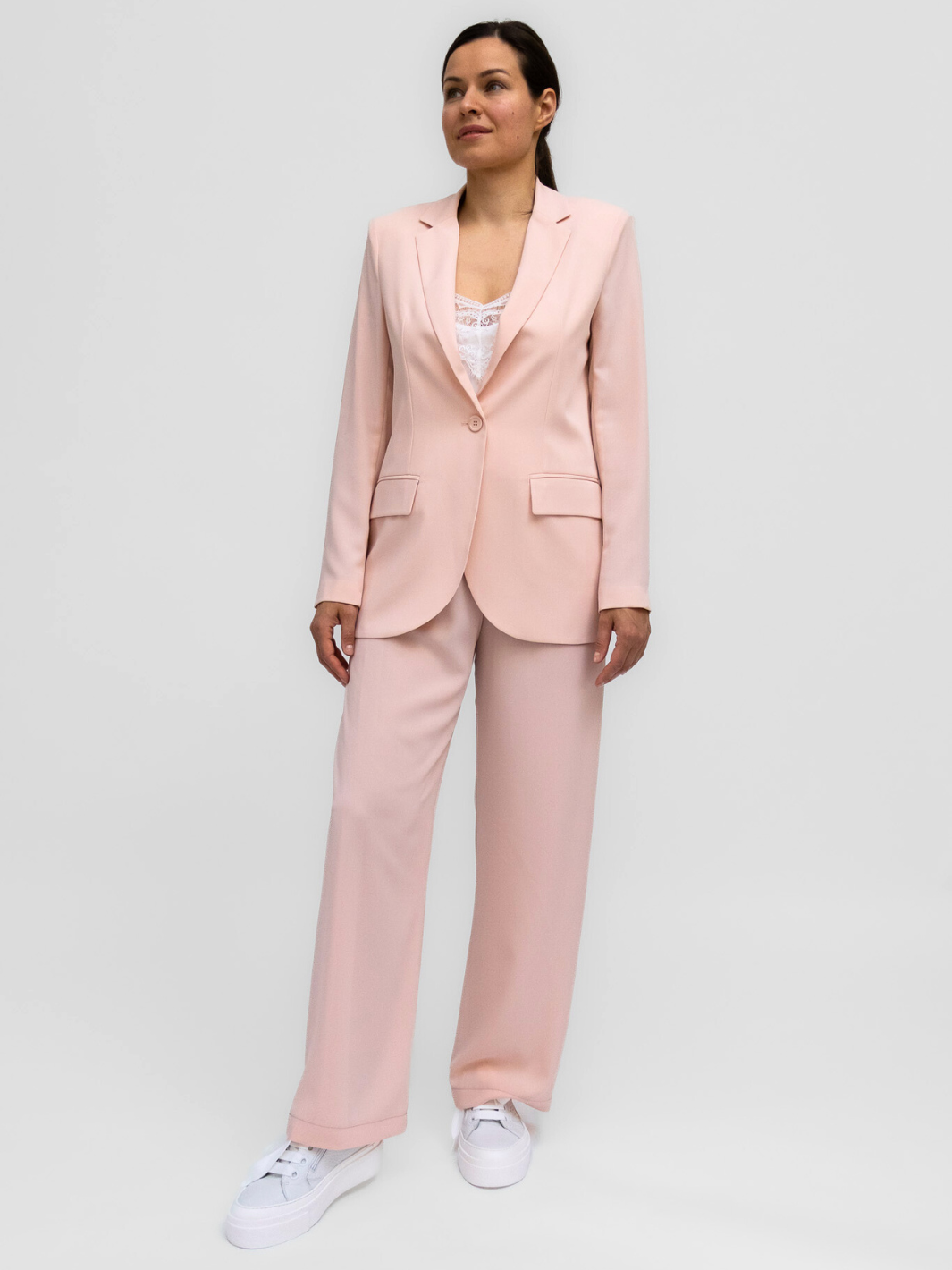 Italian Collection Trousers Soft Tailored Trousers In Dusty Pink From The Italian Collection