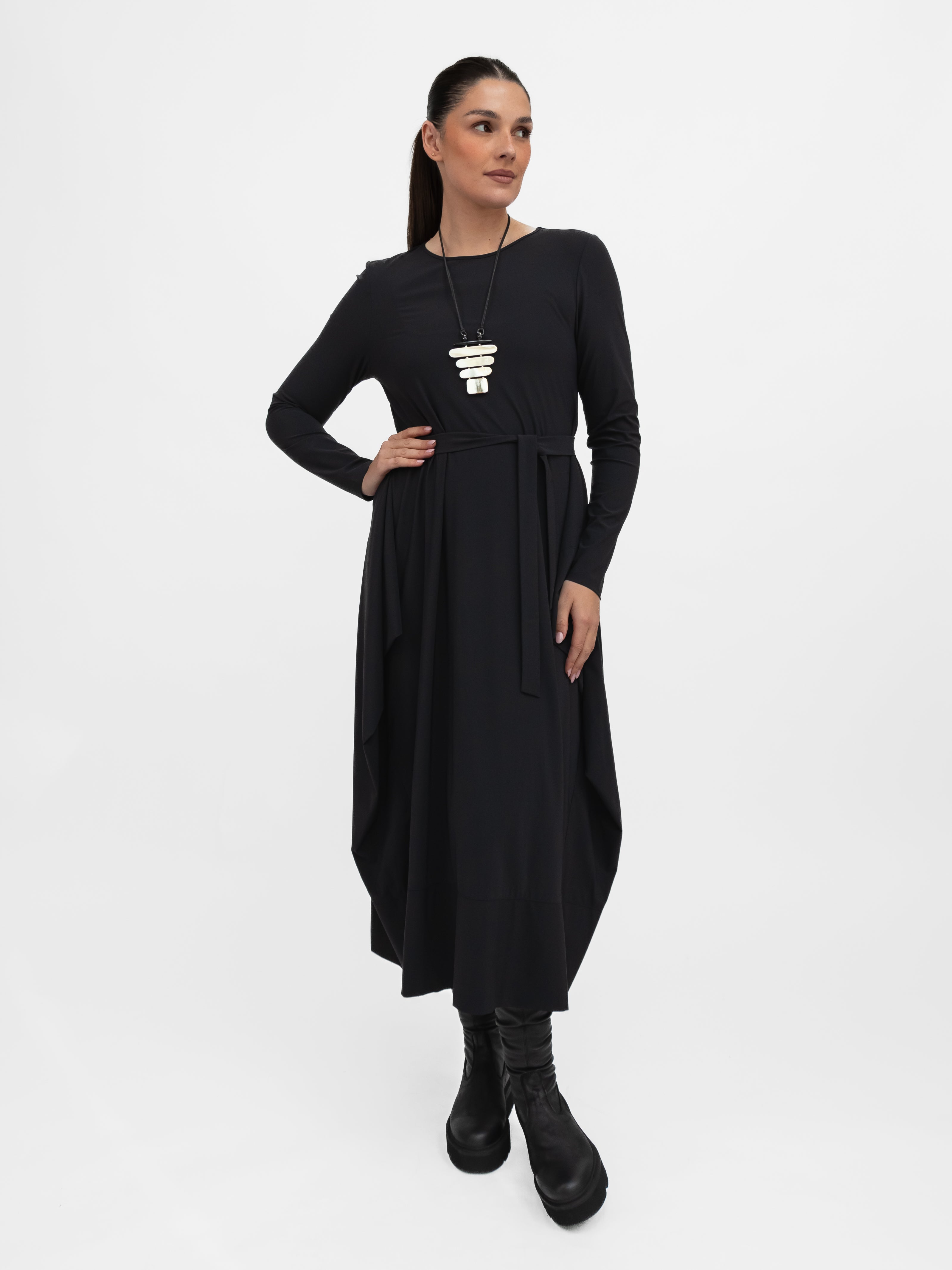 Jane Lushka Dress Isabel Dress Technical Jersey in Black