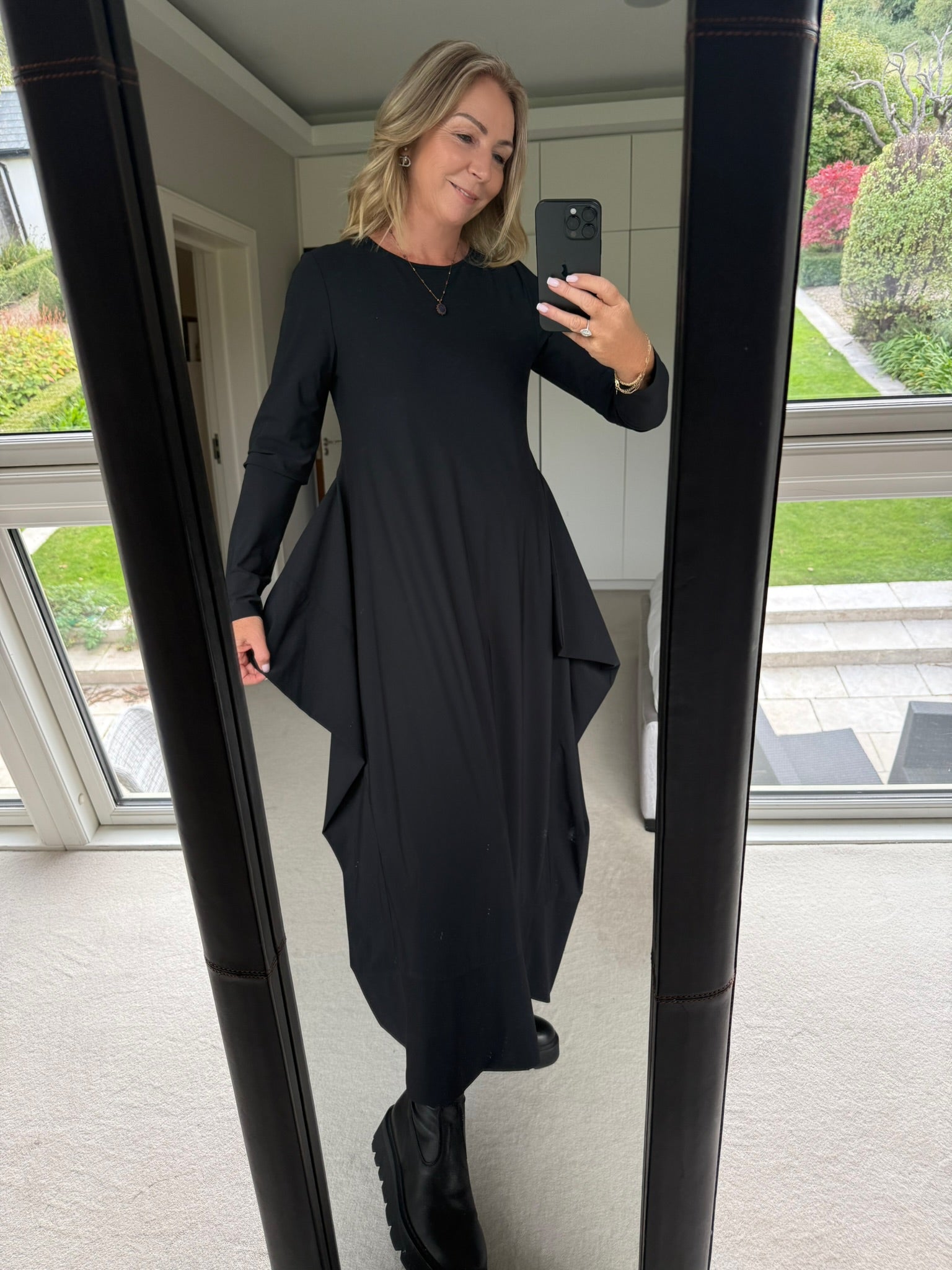 Jane Lushka Dress Isabel Dress Technical Jersey in Black