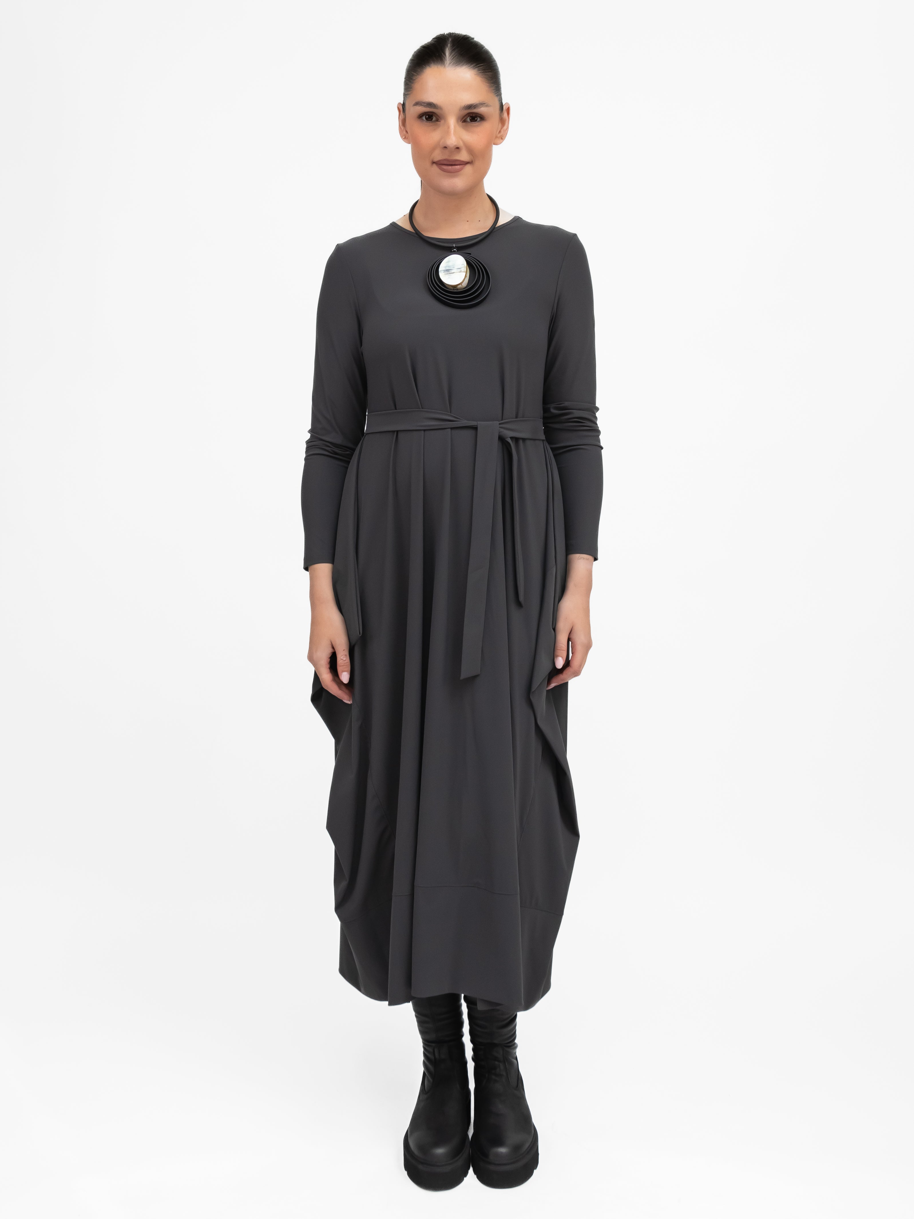 Jane Lushka Dress Isabel Dress Technical Jersey in Grey