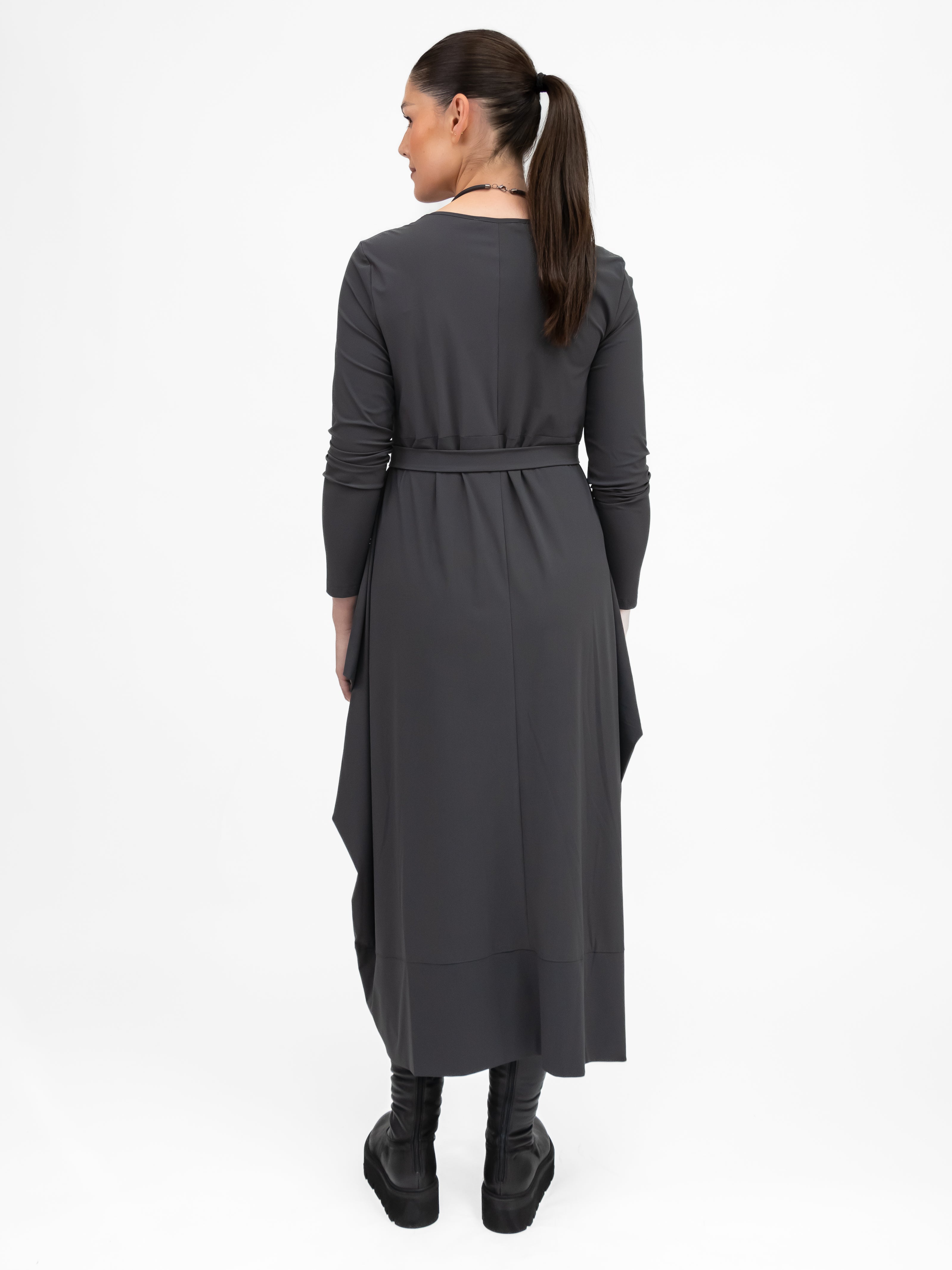 Jane Lushka Dress Isabel Dress Technical Jersey in Grey