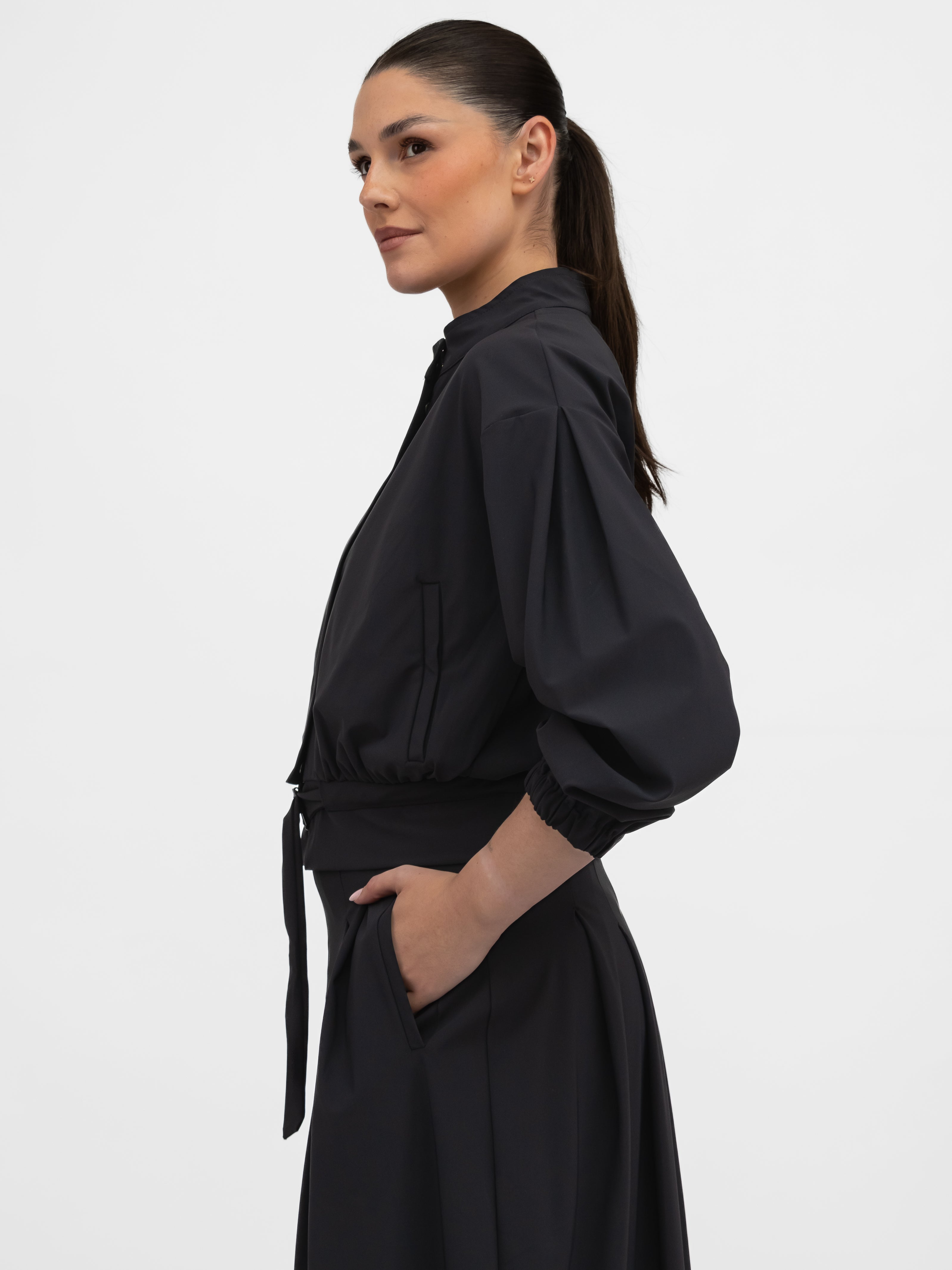 Jane Lushka Jacket Ian Jacket Technical Jersey in Black