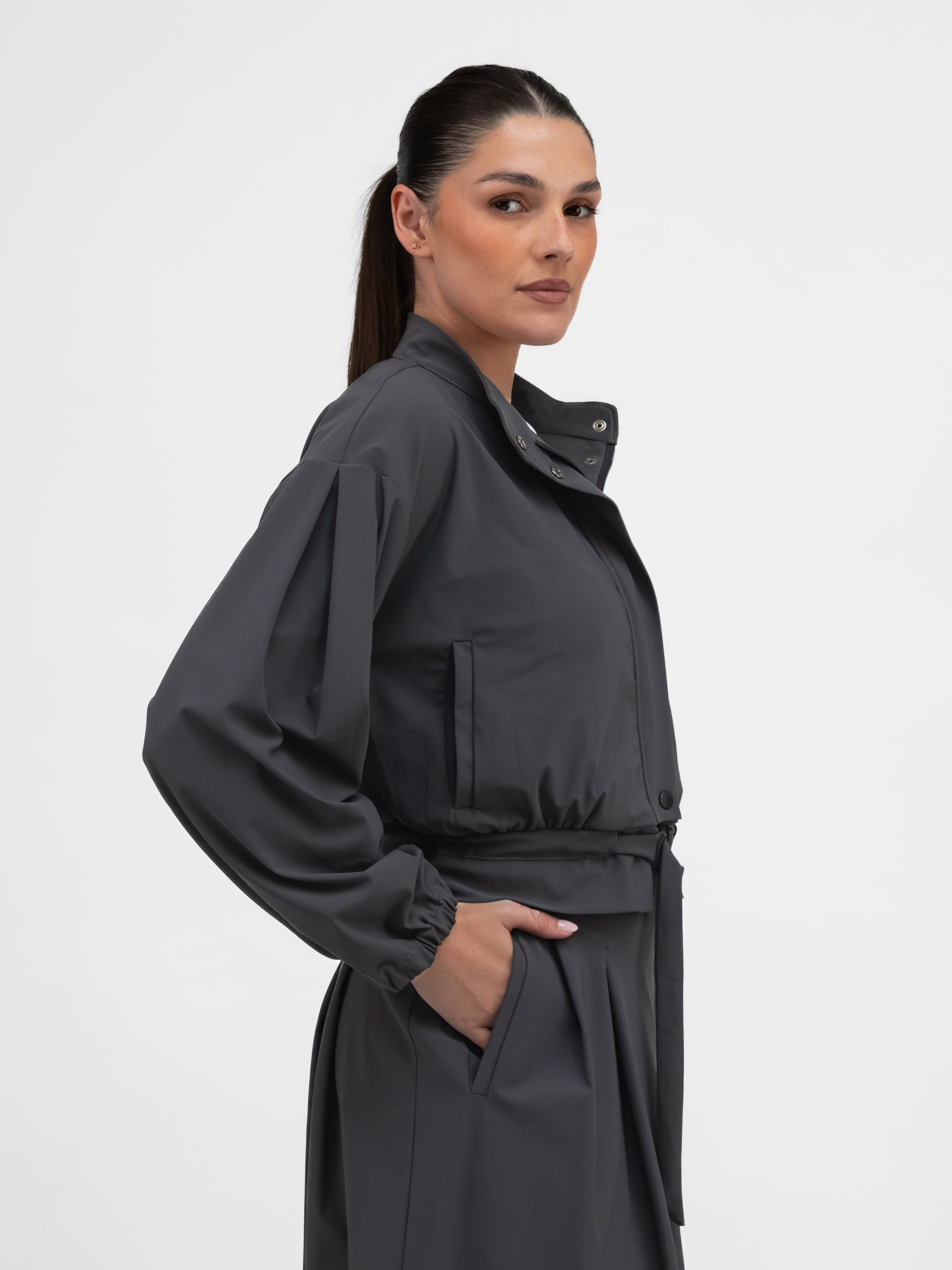 Jane Lushka Jacket Ian Jacket Technical Jersey in Grey