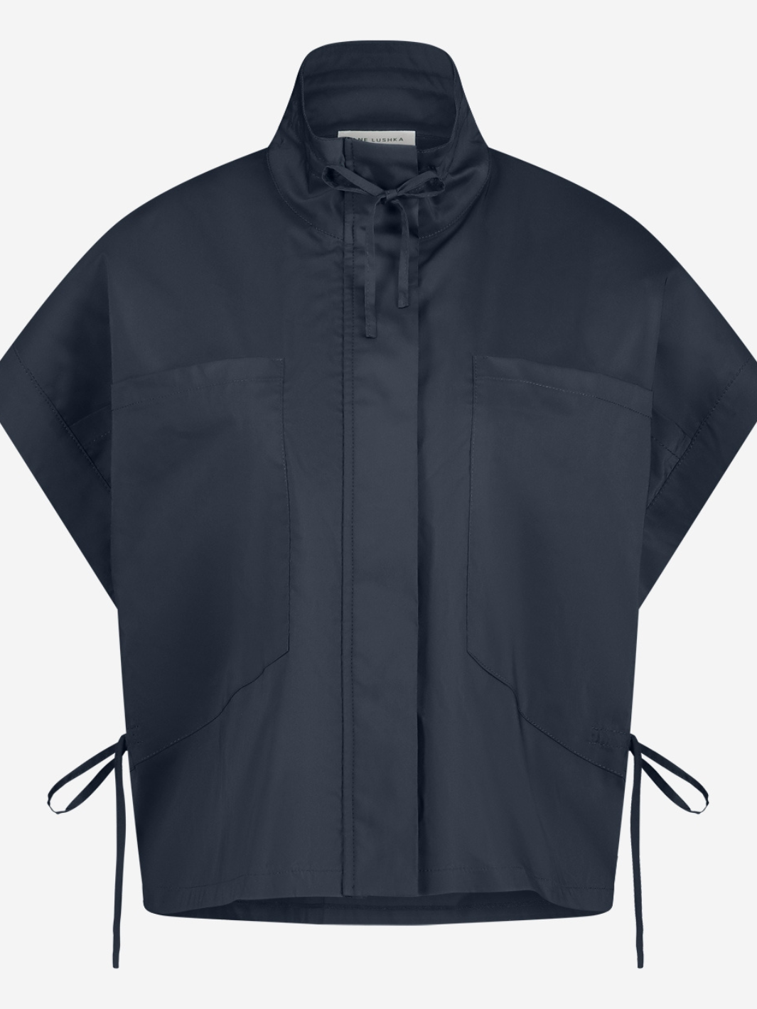 Jane Lushka Jacket Paola Poplin Jacket In Navy From Jane Lushka