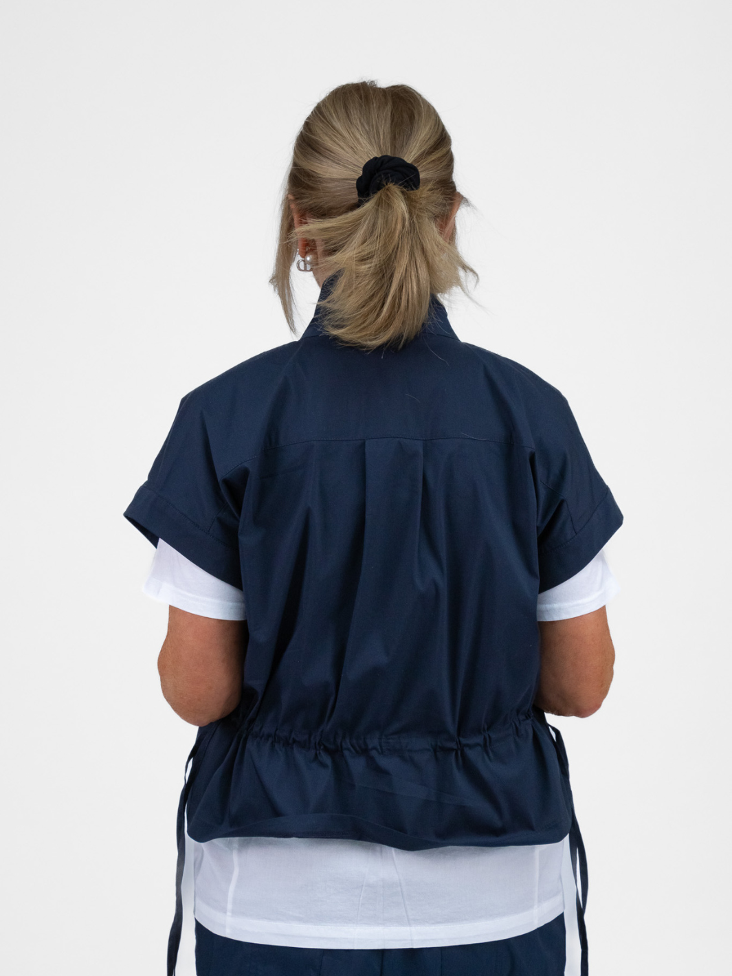 Jane Lushka Jacket Paola Poplin Jacket In Navy From Jane Lushka