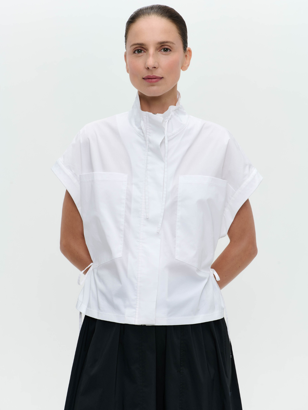Jane Lushka Jacket Paola Poplin Jacket In White From Jane Lushka
