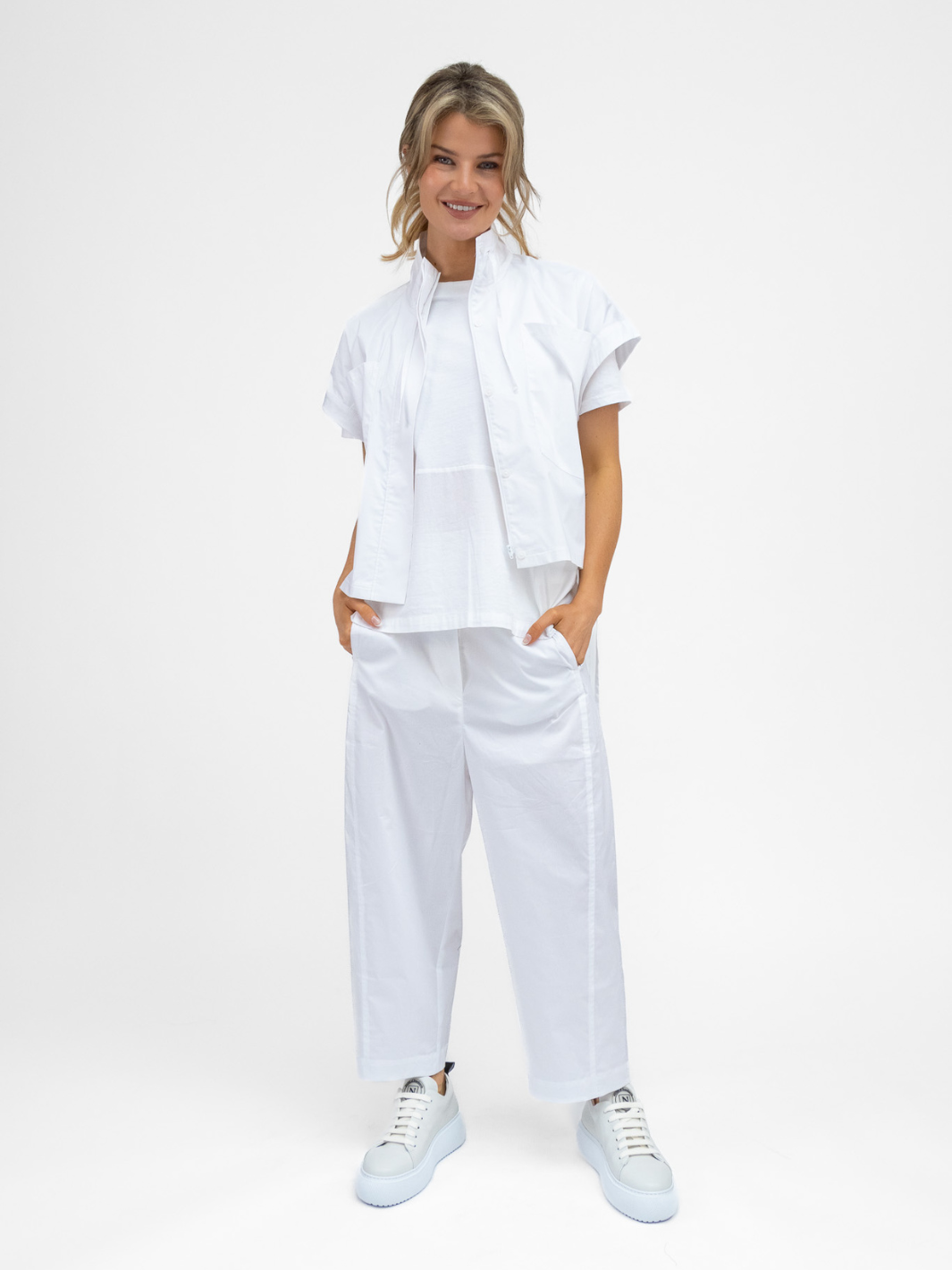 Jane Lushka Jacket Paola Poplin Jacket In White From Jane Lushka