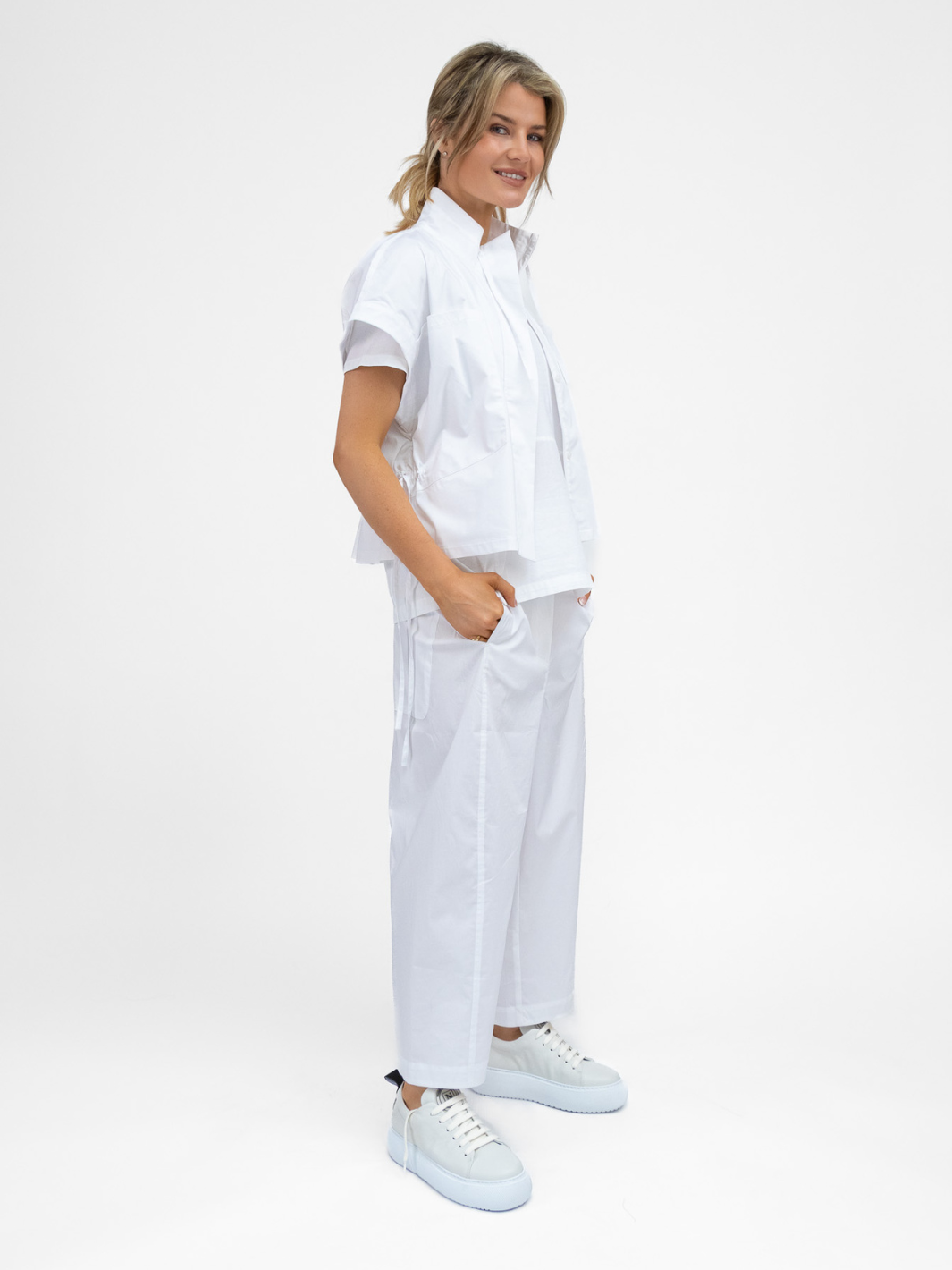 Jane Lushka Jacket Paola Poplin Jacket In White From Jane Lushka