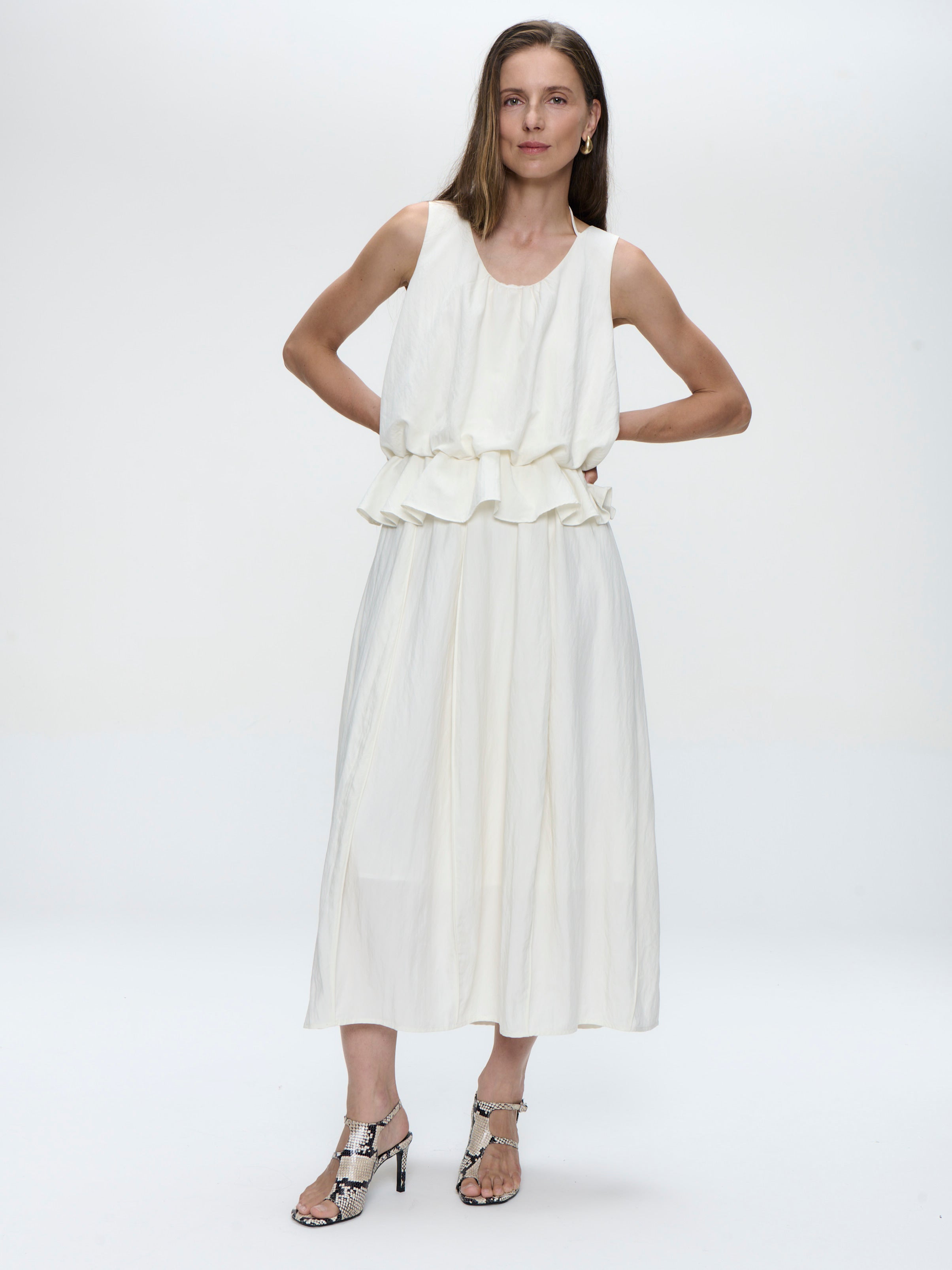 Jane Lushka Skirt Reiki Viscose Skirt in White