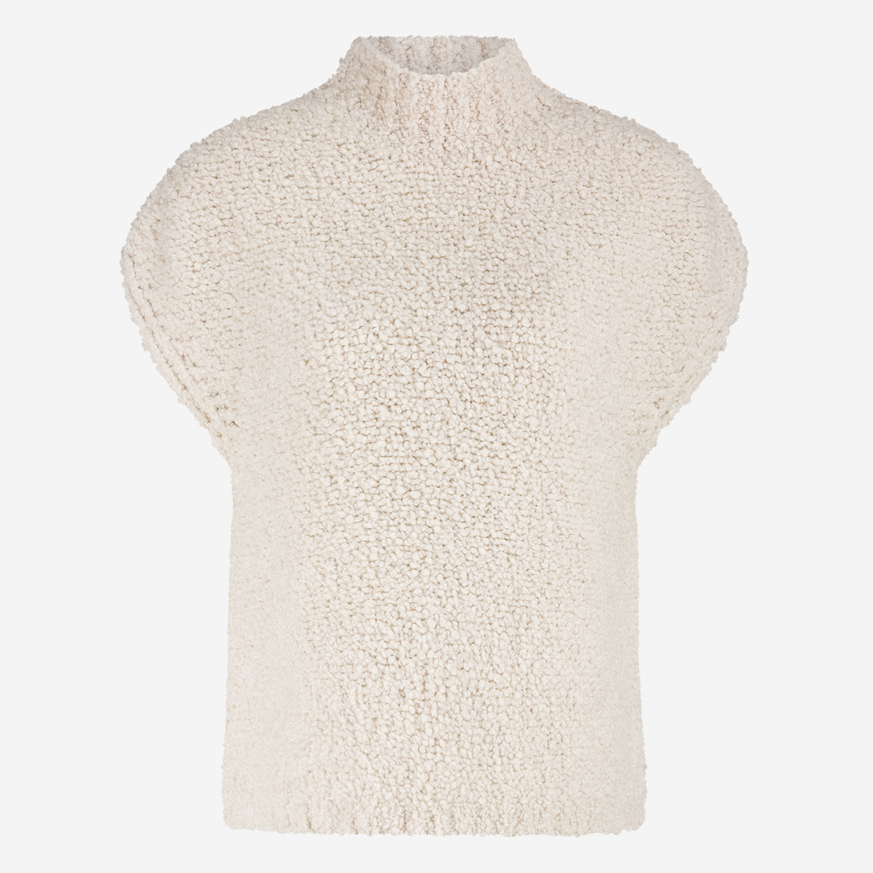 Jane Lushka Tank Top Boucle Vest in Off White